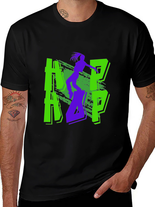 Cool Graphic Print Black T-Shirt
