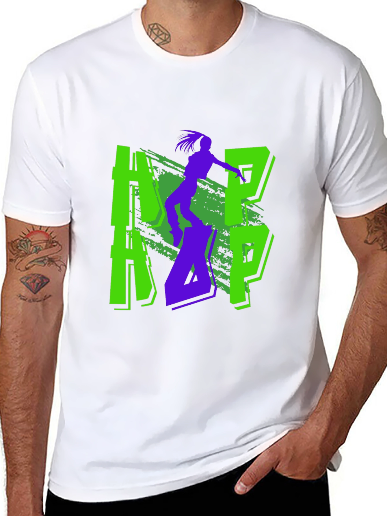 Cool Graphic Print Black T-Shirt