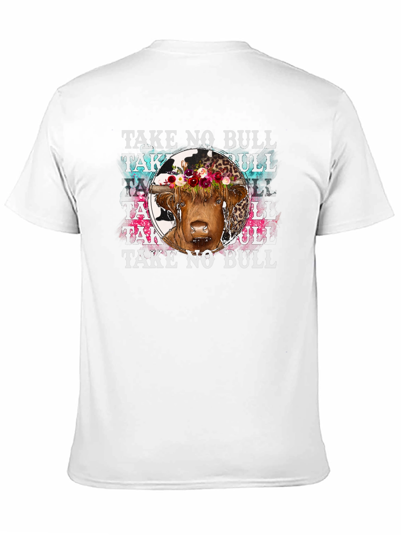 Take No Bull Floral Cow Graphic Tee