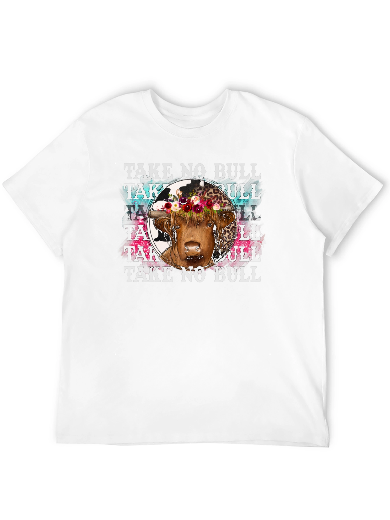 Take No Bull Floral Cow Graphic Tee
