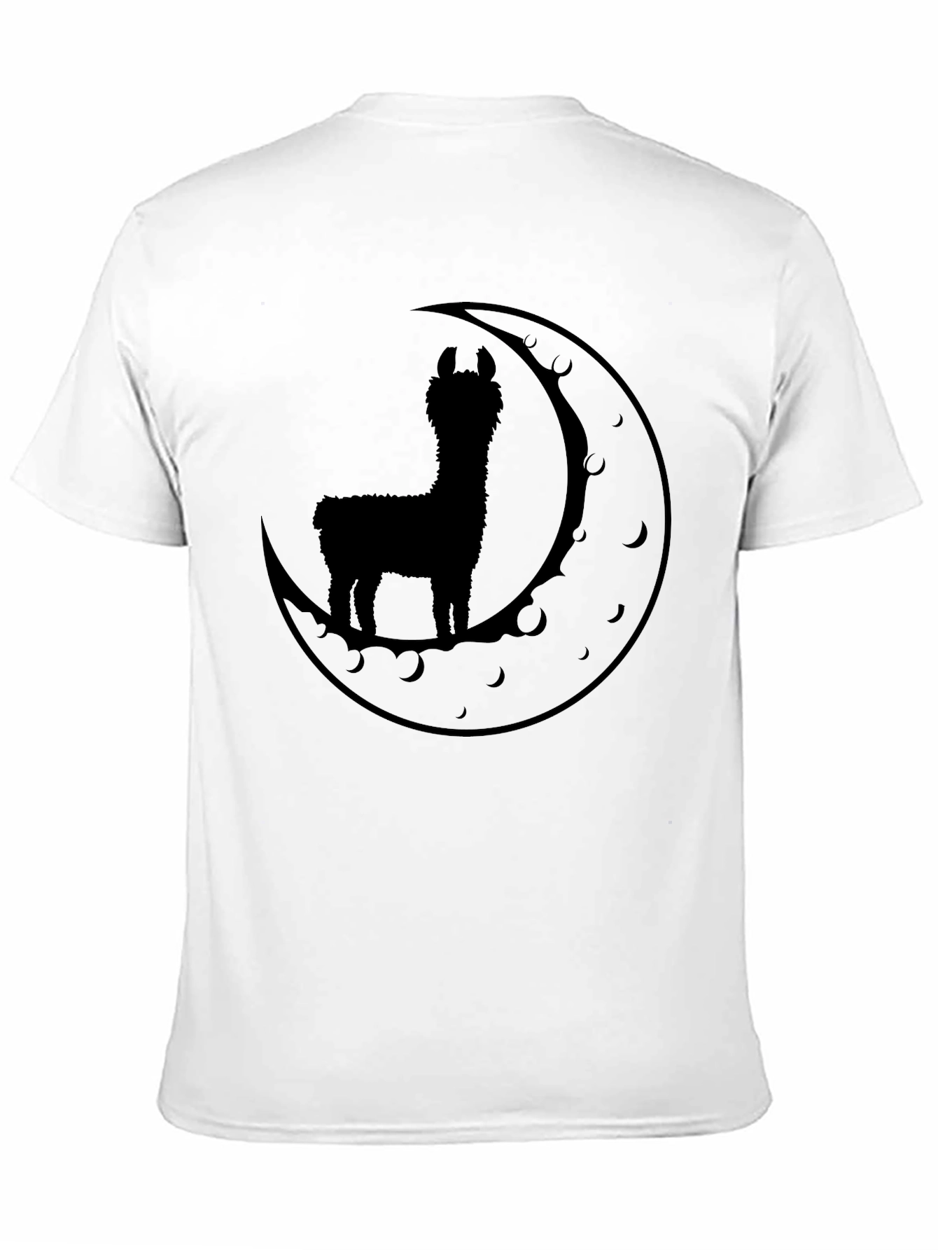 Llama Moon Silhouette T-Shirt - Black Graphic Tee