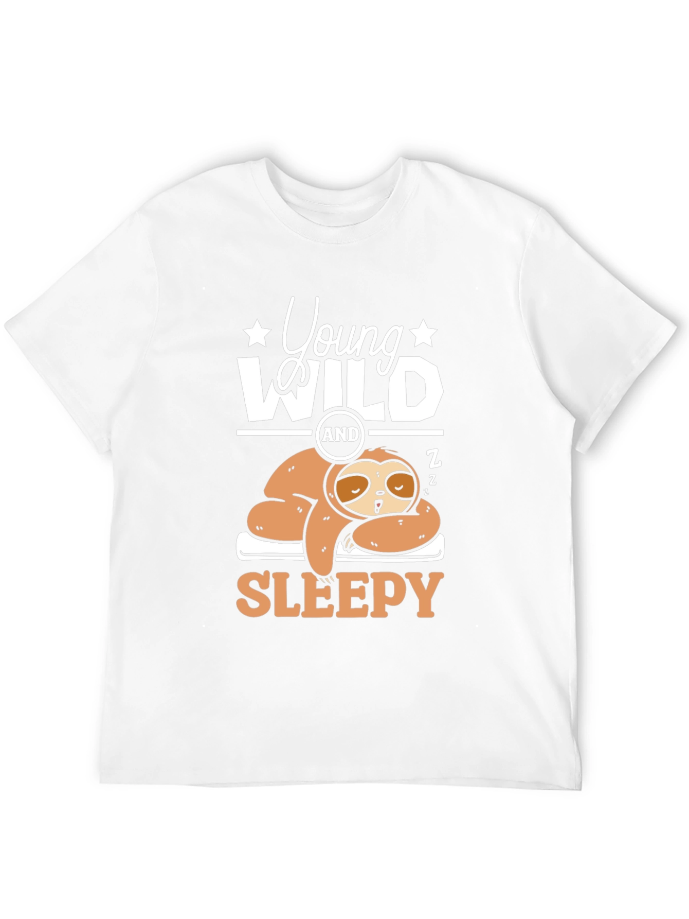 Young Wild and Sleepy Sloth Graphic Tee