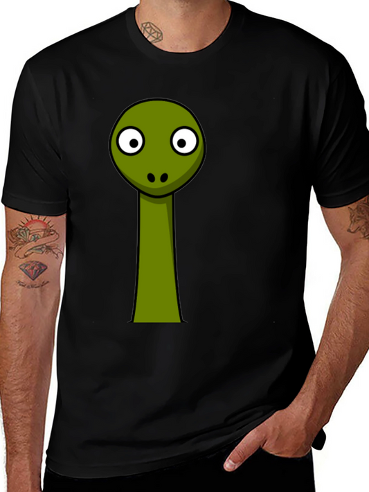 Funny Snake Graphic Tee - Black Cotton T-Shirt