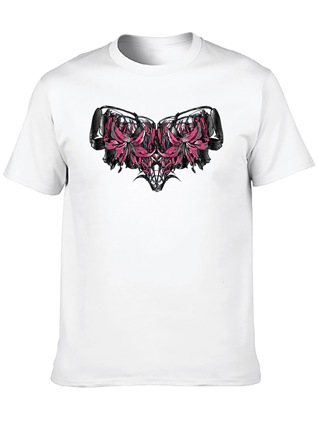Floral Engine Black T-Shirt