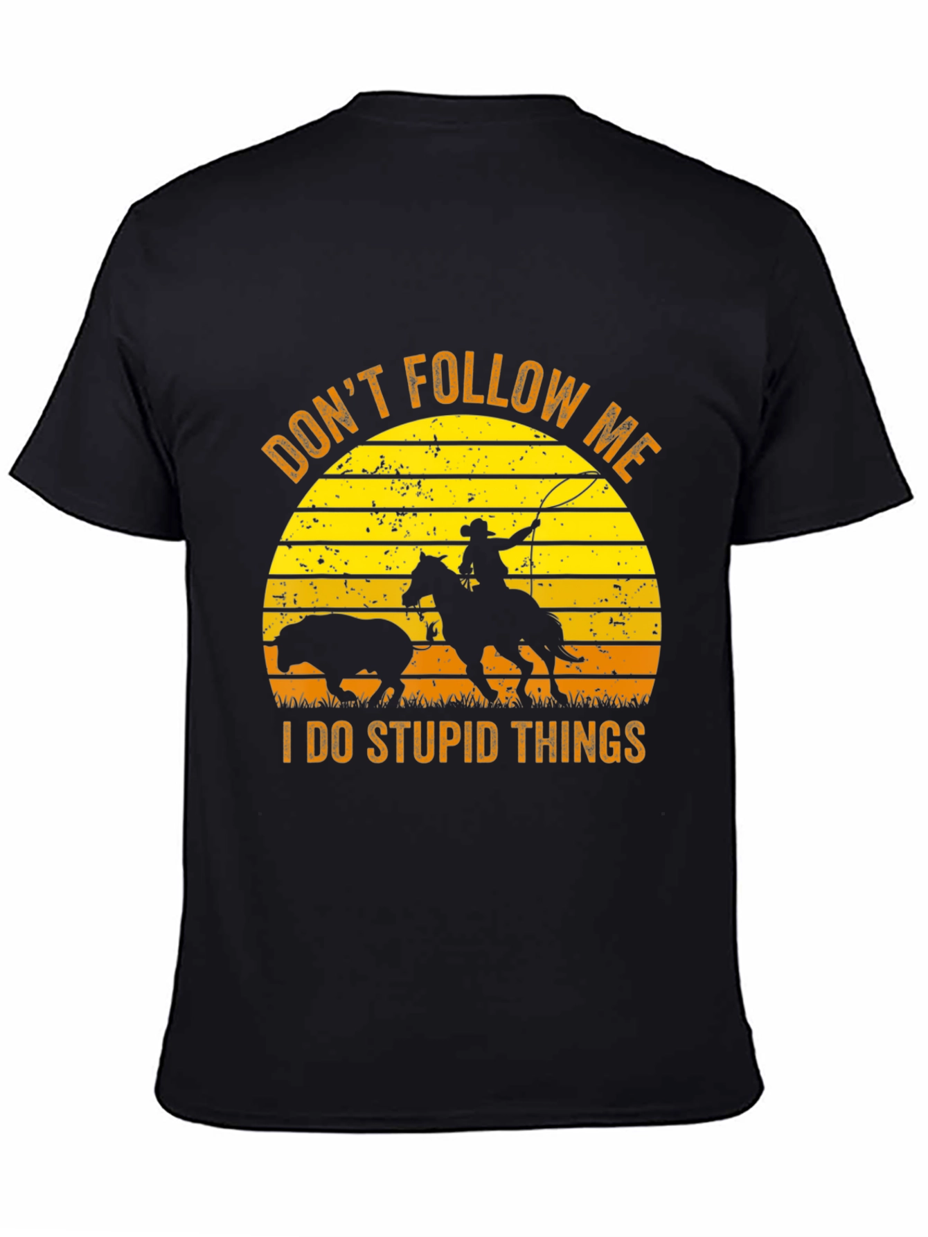 Dont Follow Me Black Graphic Tee