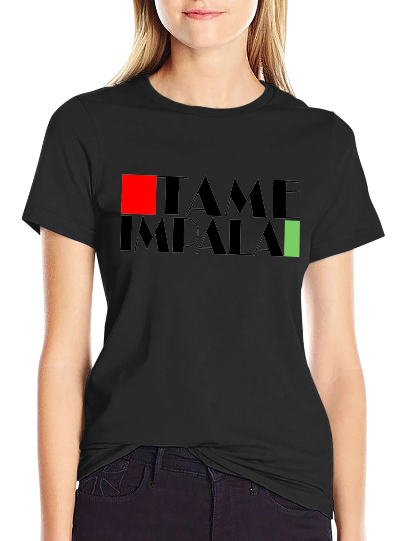 Tame Impala Band Graphic Print Black T-Shirt