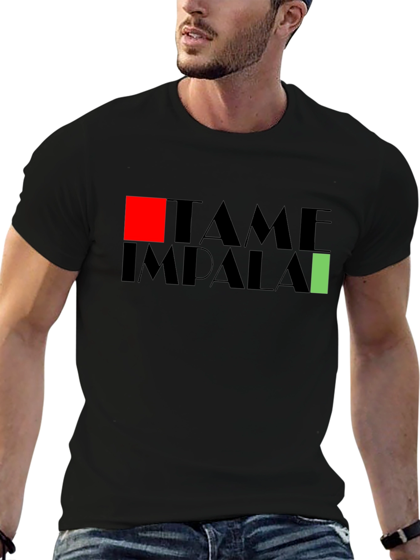 Tame Impala Band Graphic Print Black T-Shirt