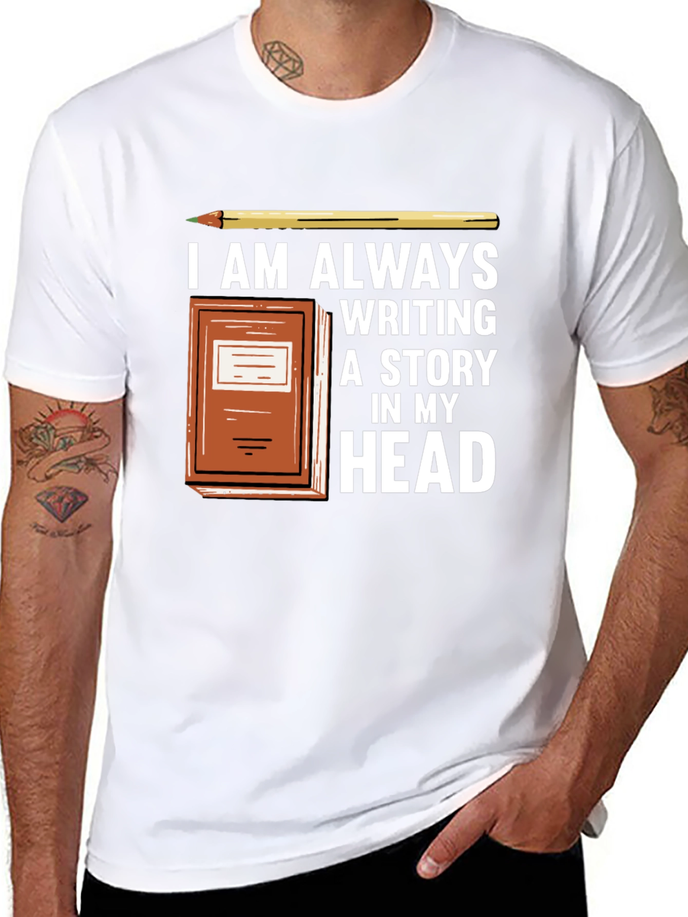 Writers Tee - Always Writing a Story