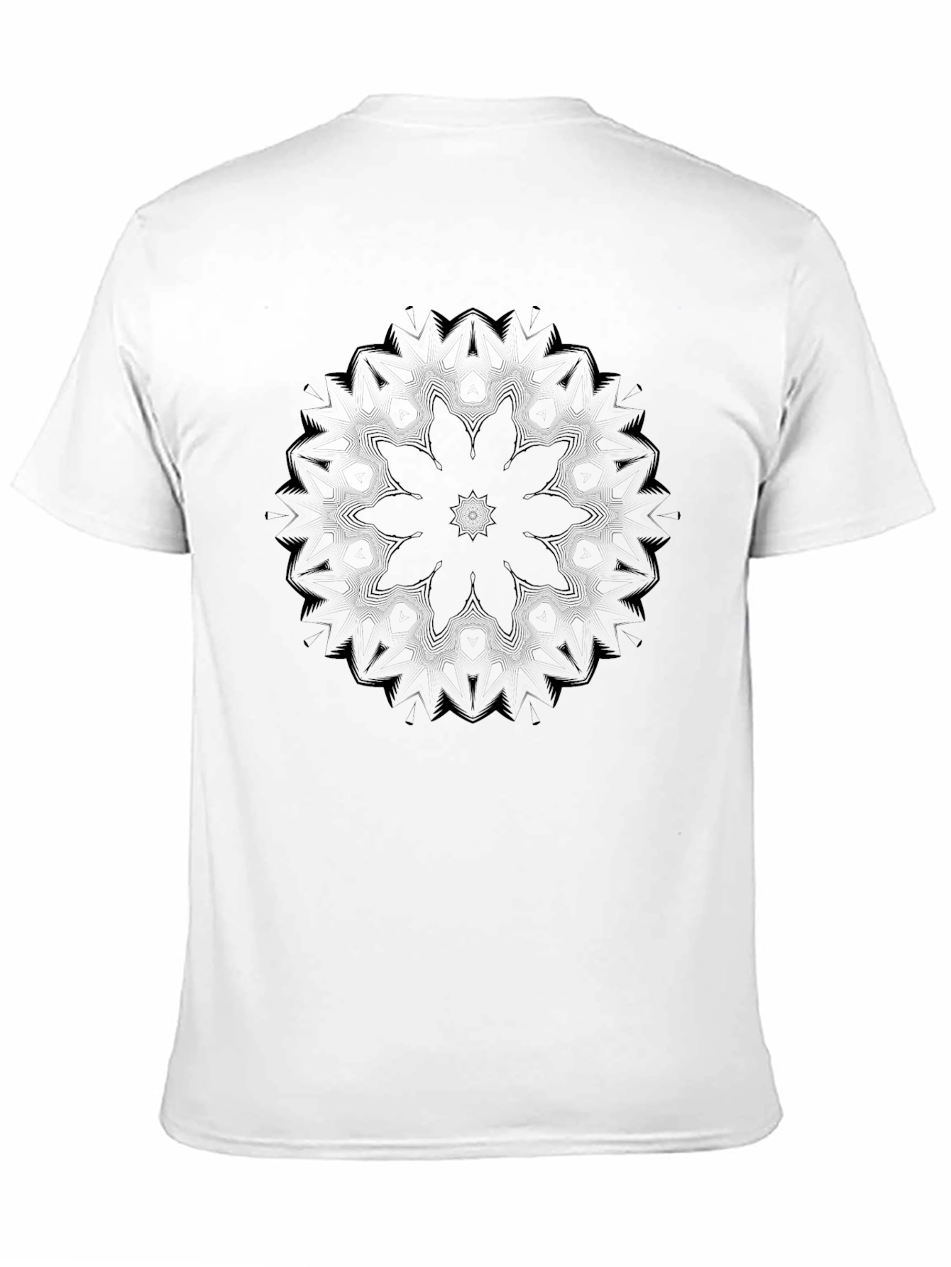 Black Mandala Graphic Tee - Mens Casual Shirt