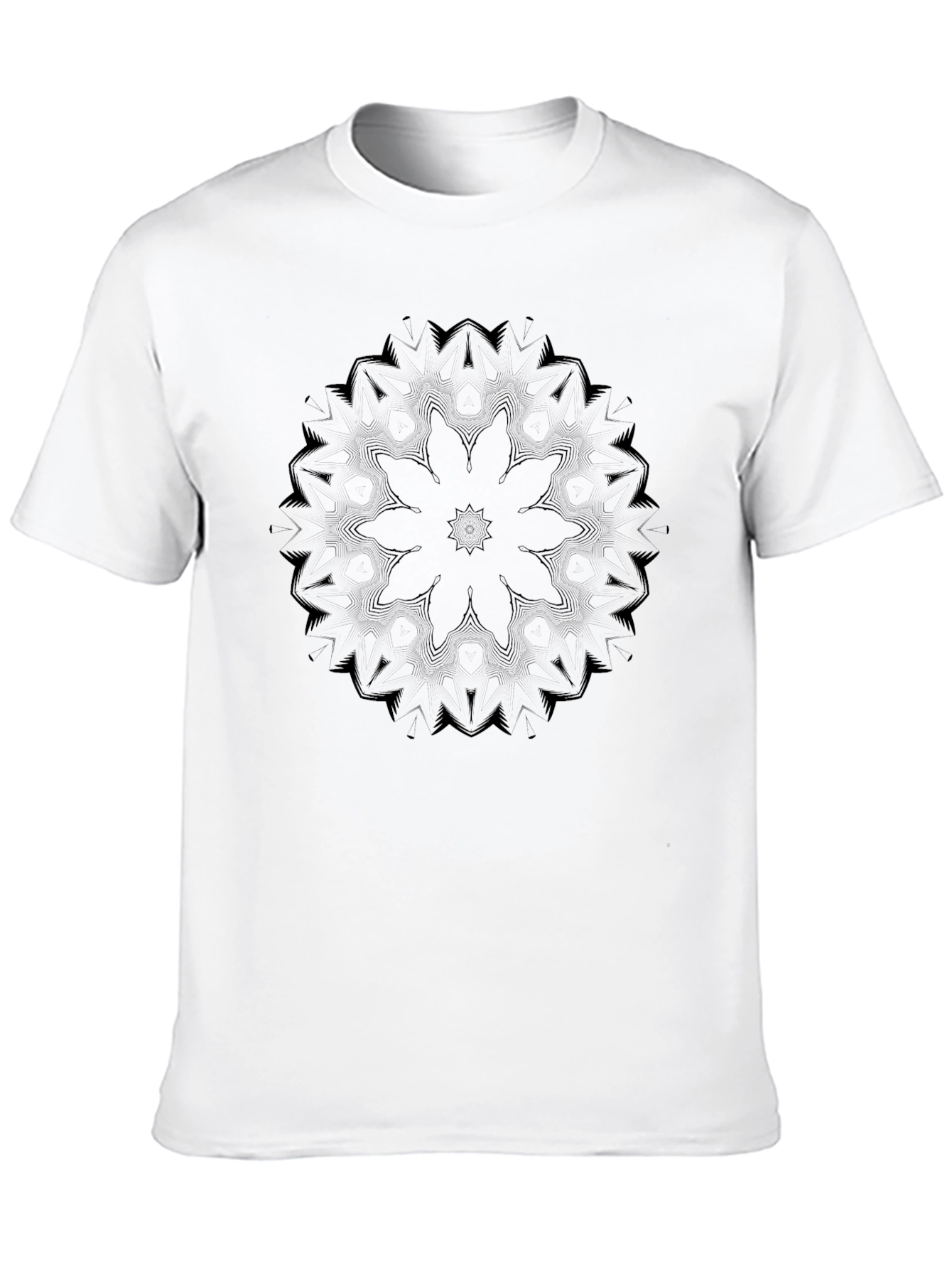 Black Mandala Graphic Tee - Mens Casual Shirt