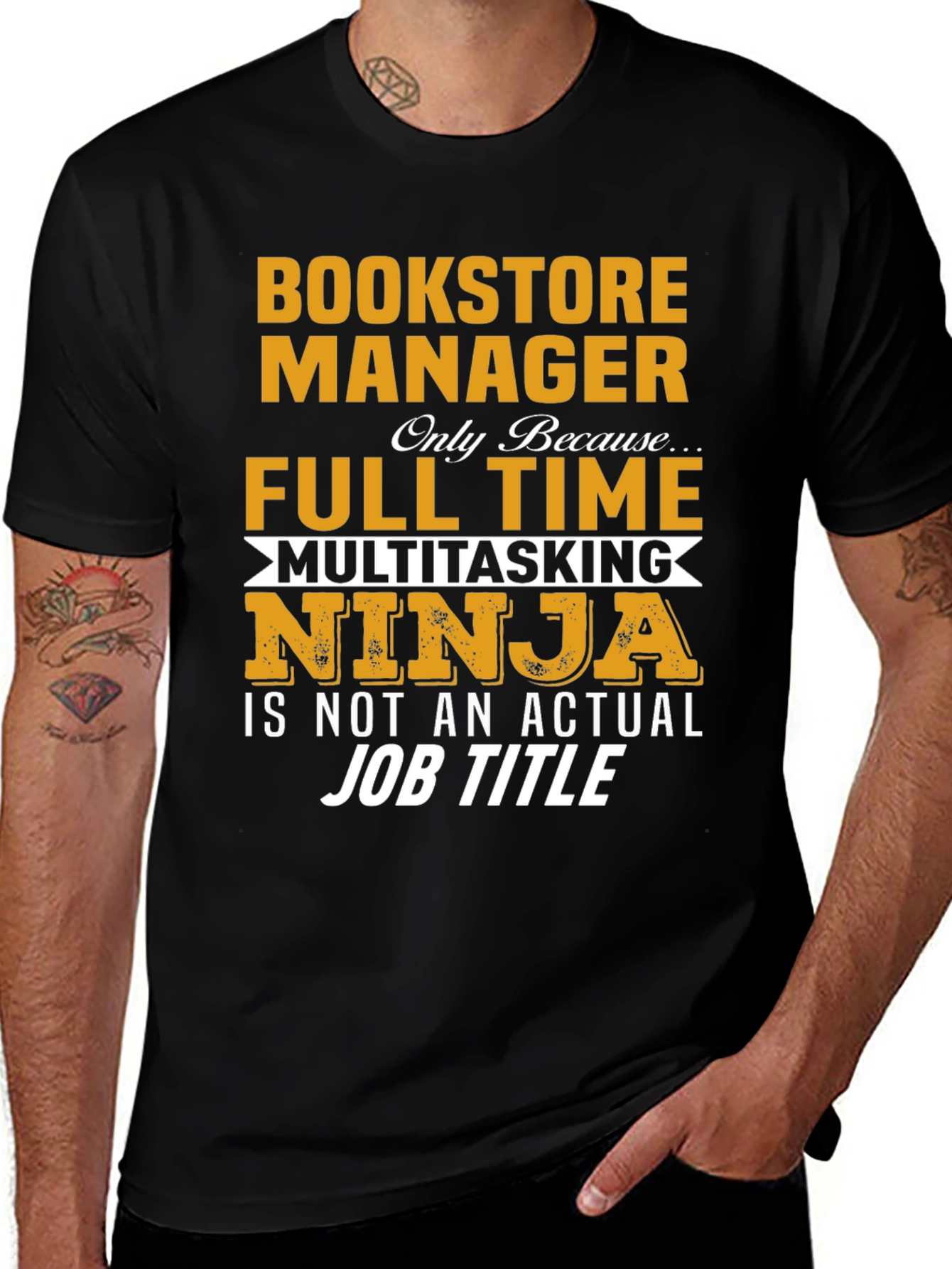 Bookstore Manager Full Time Ninja T-Shirt