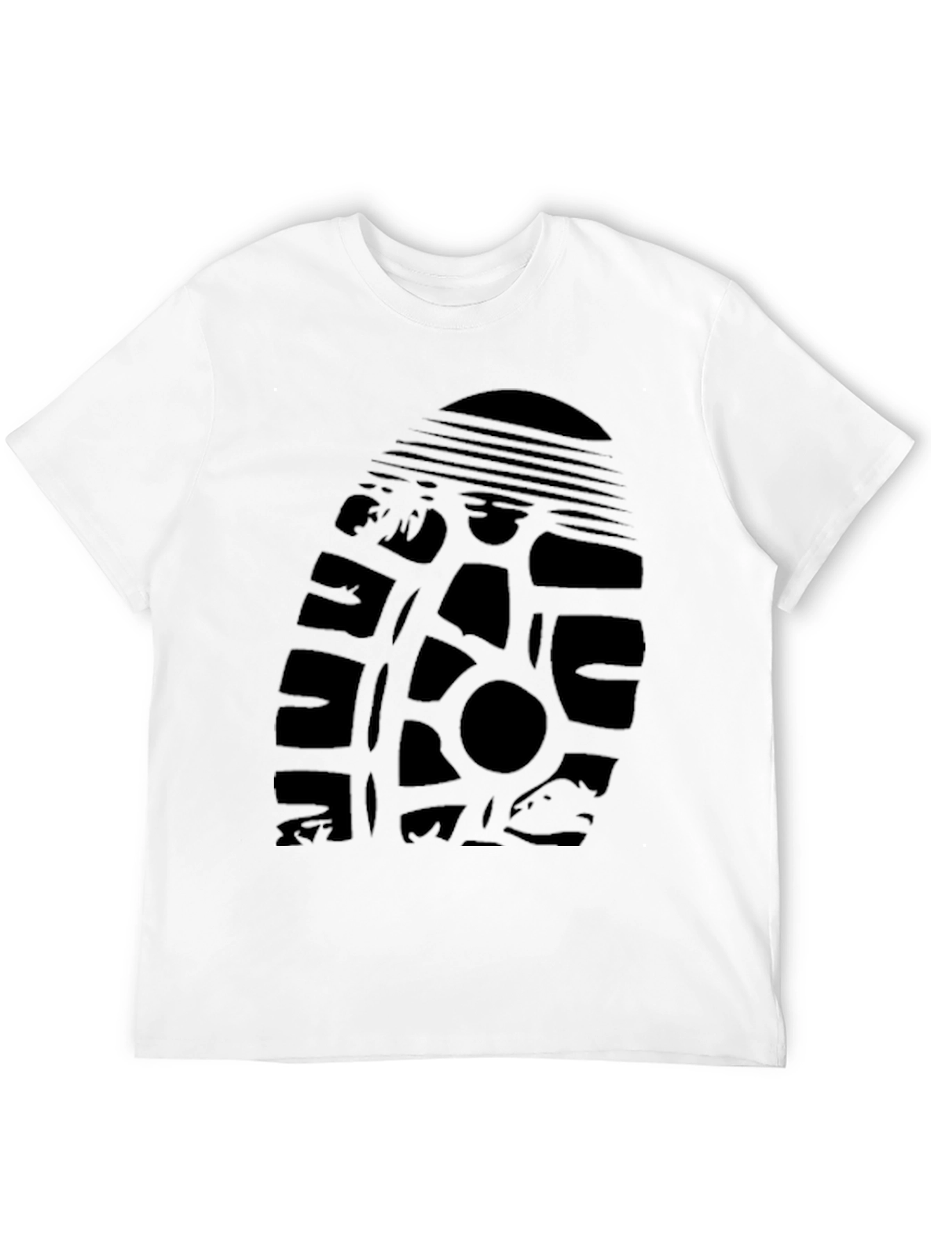 Graphic Print Tee - Tire Track Design