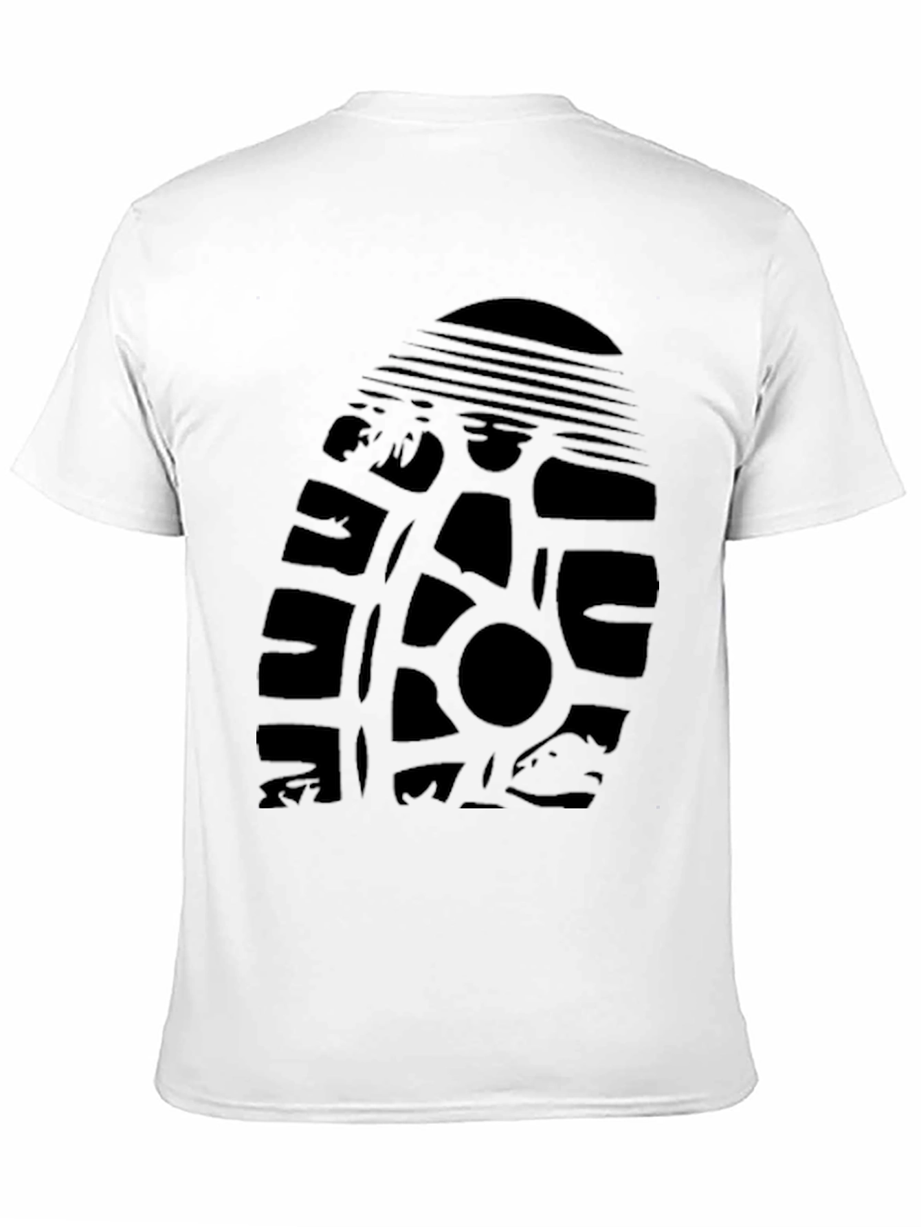 Graphic Print Tee - Tire Track Design