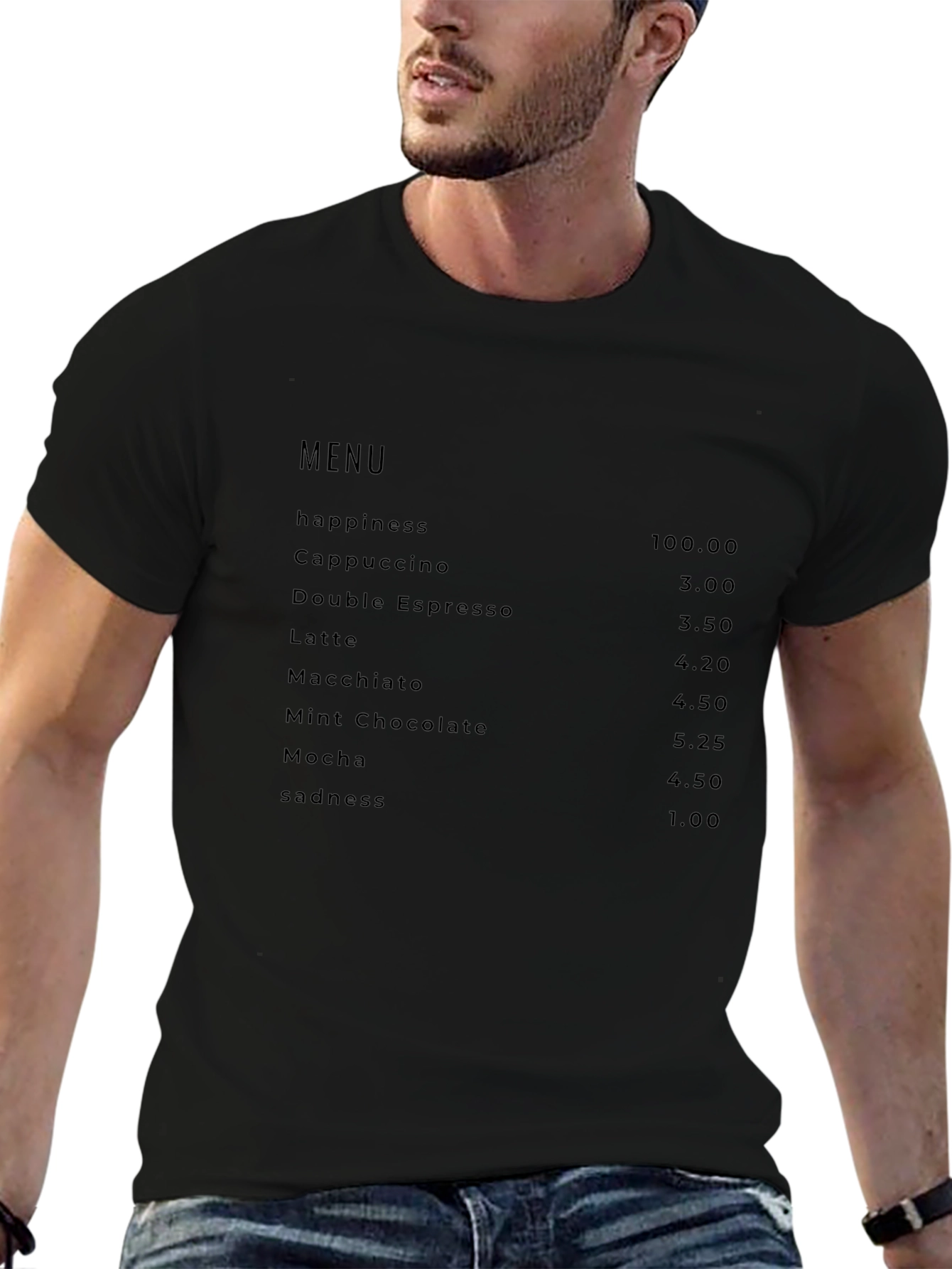 Humorous Coffee Menu T-Shirt
