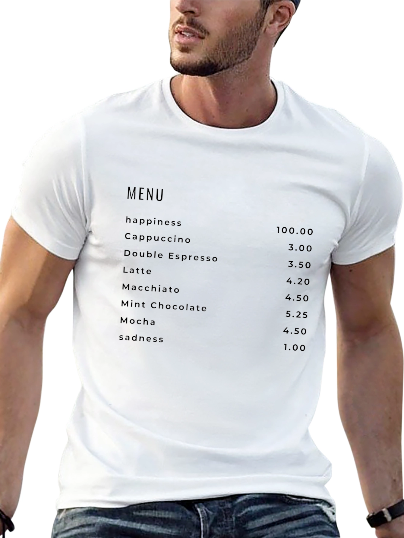 Humorous Coffee Menu T-Shirt