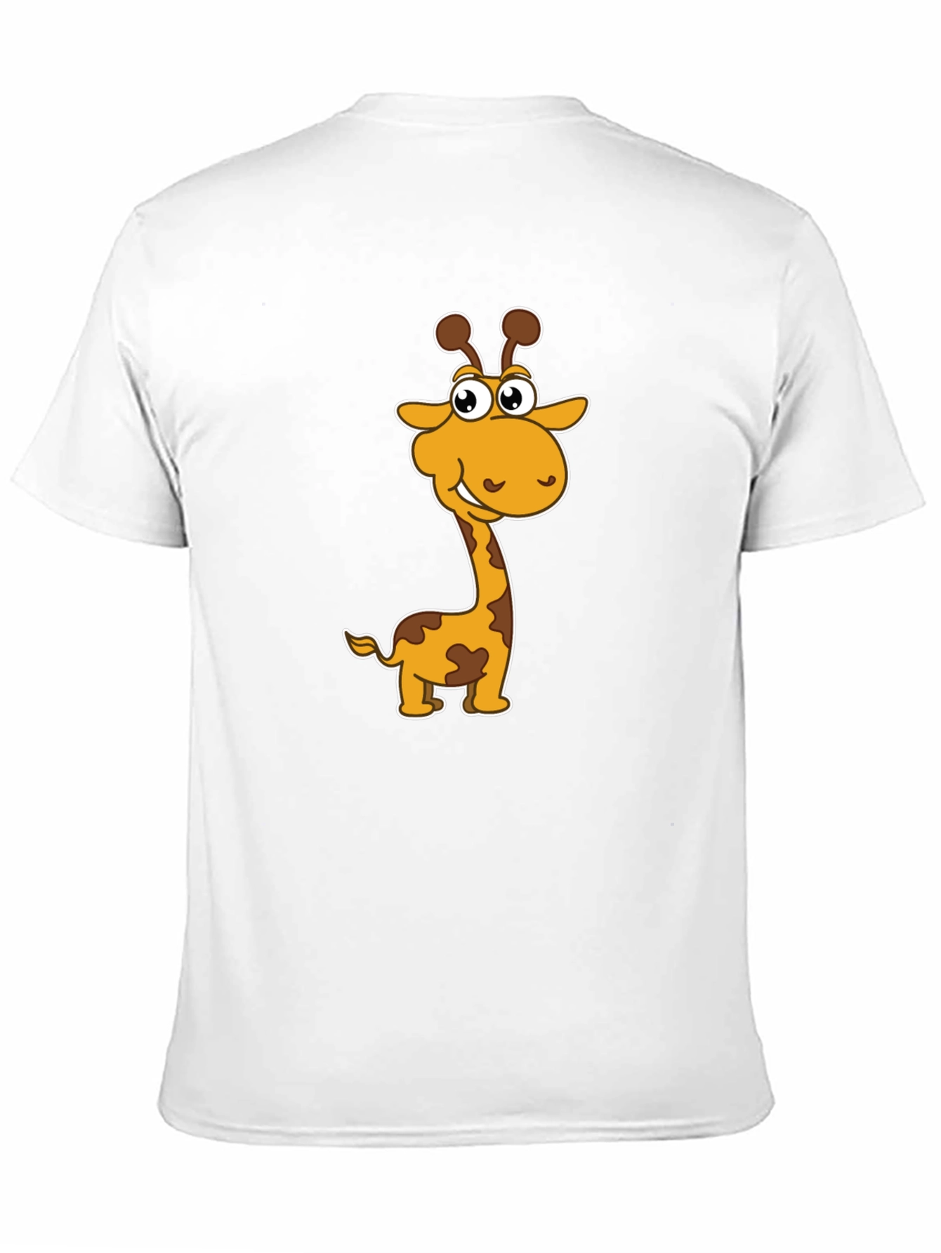 Cartoon Giraffe Graphic Tee - Mens Black T-Shirt