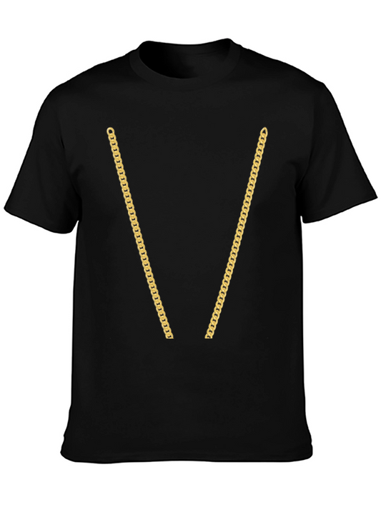 Gold Chain T-Shirt - Novelty Graphic Tee