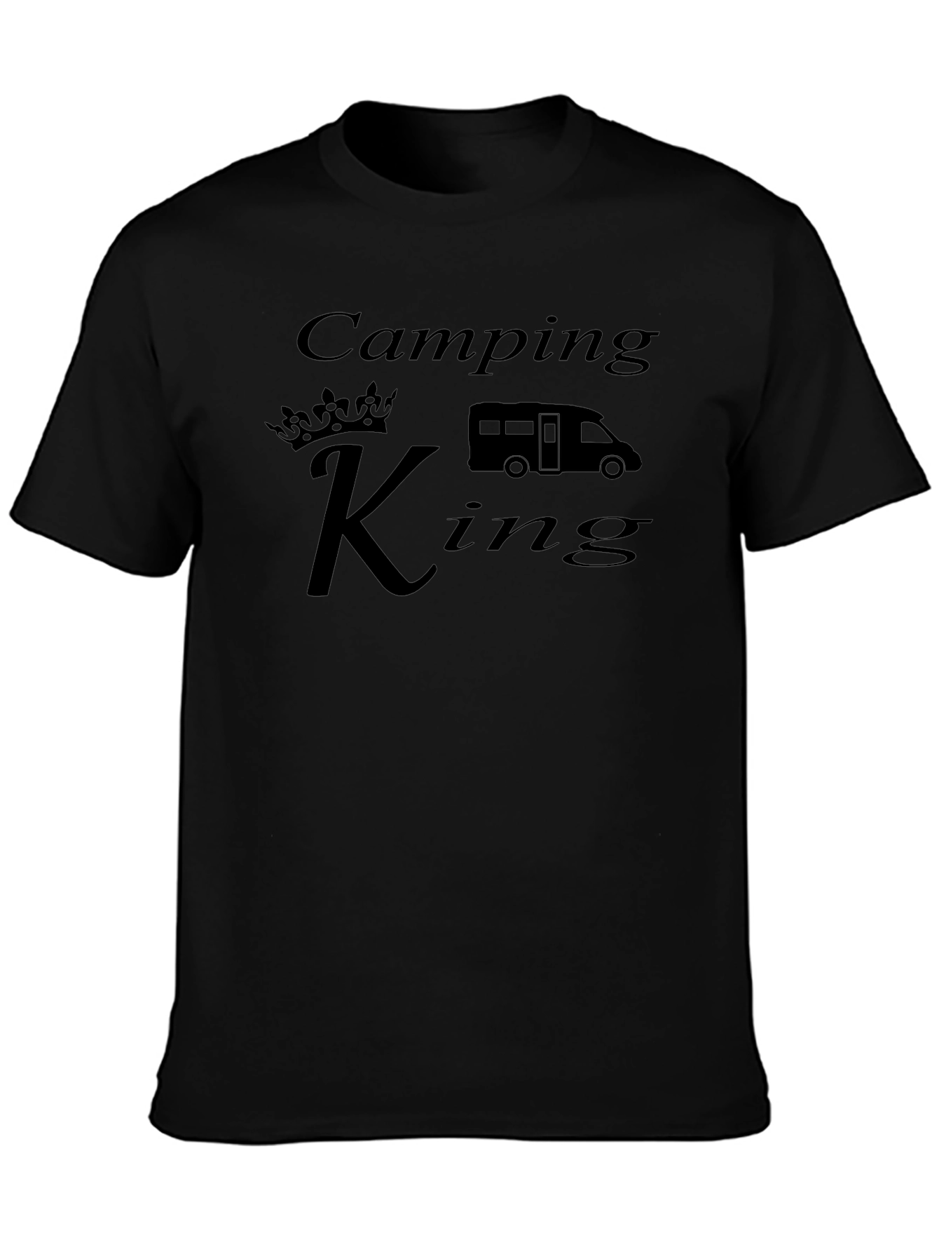 Camping King Graphic Tee - Black T-Shirt
