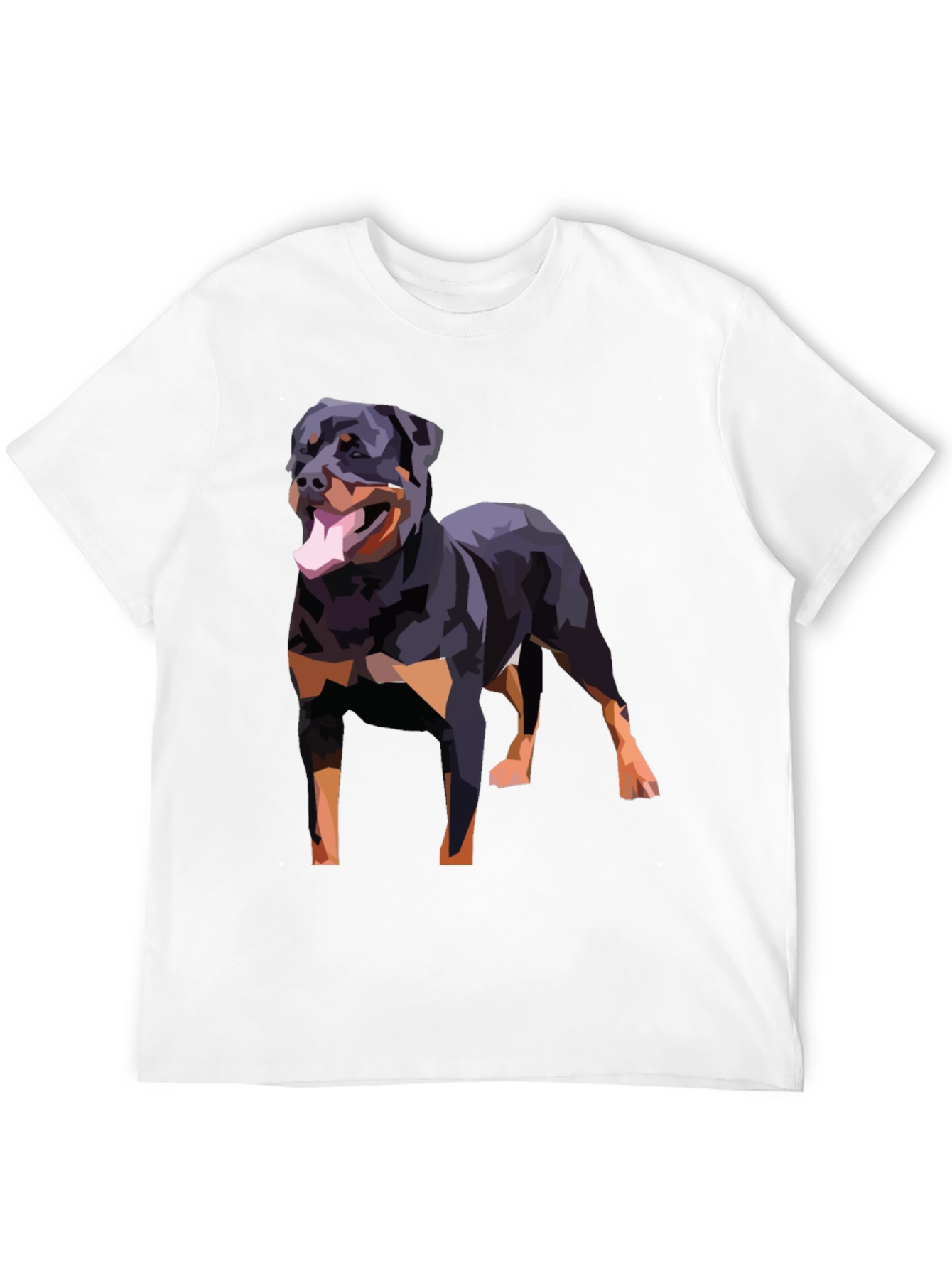 Rottweiler Dog Graphic Tee - Black Short Sleeve