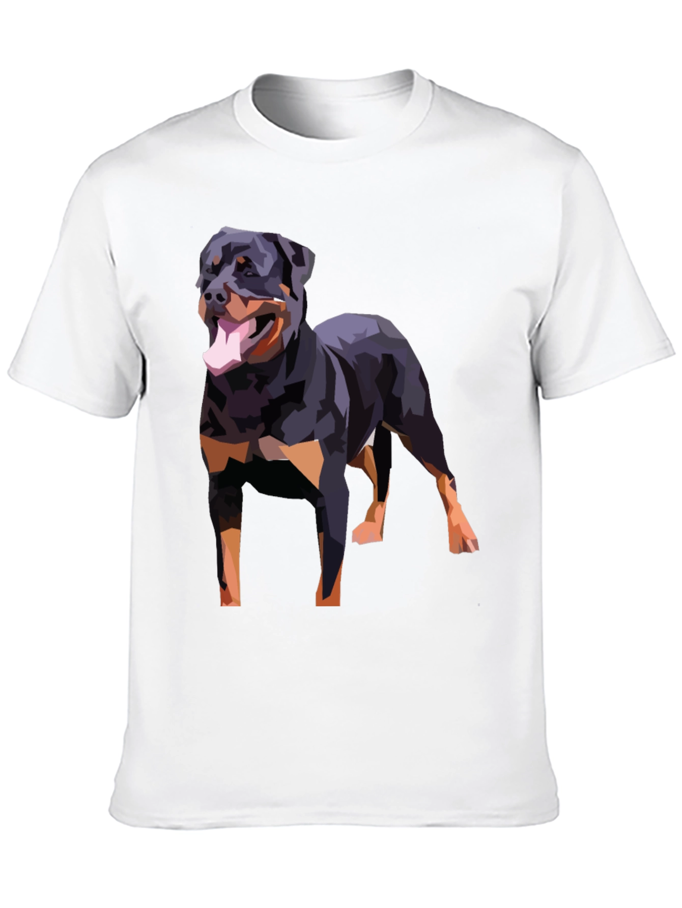 Rottweiler Dog Graphic Tee - Black Short Sleeve