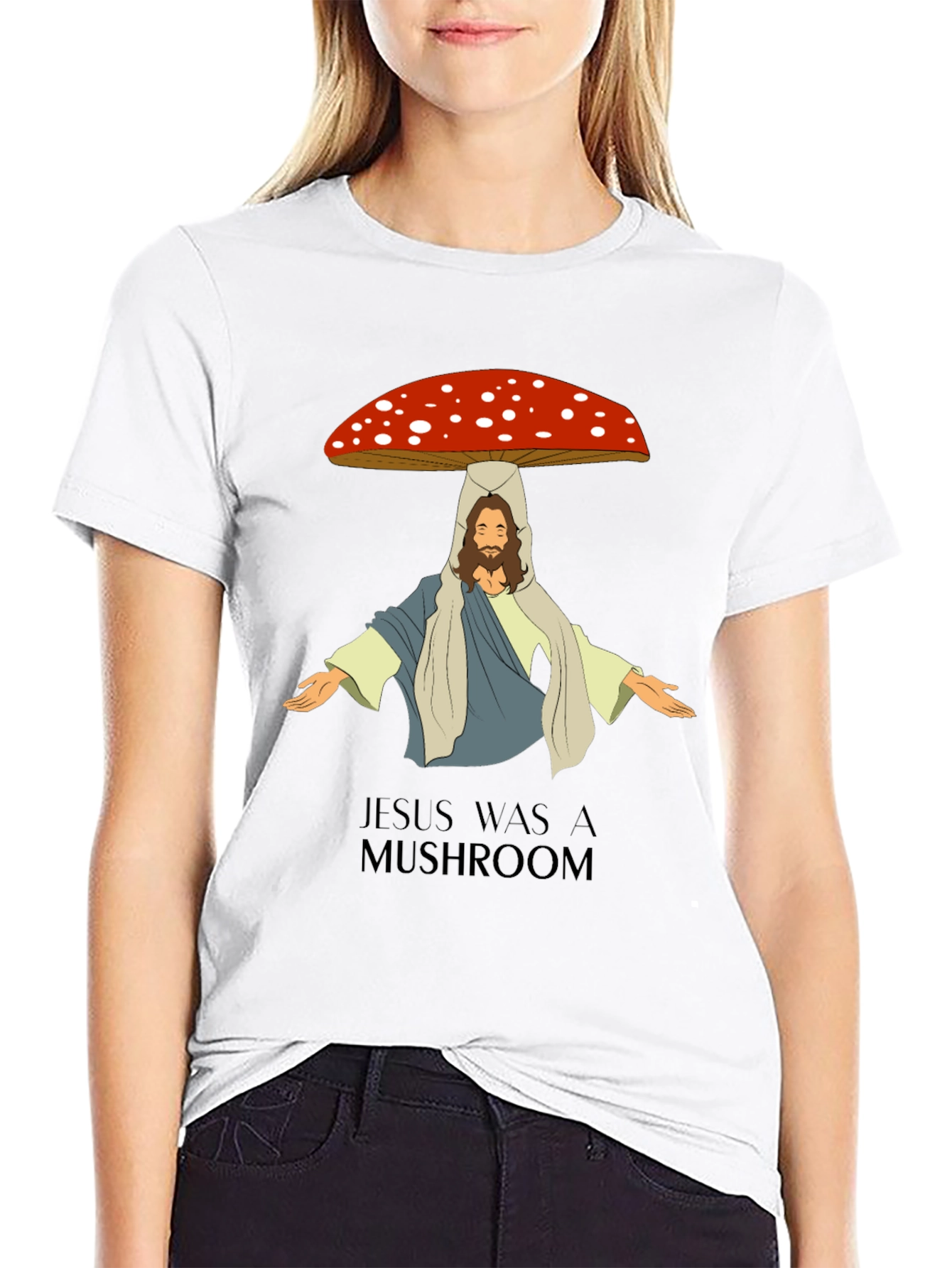Jesus Was A Mushroom Graphic Tee
