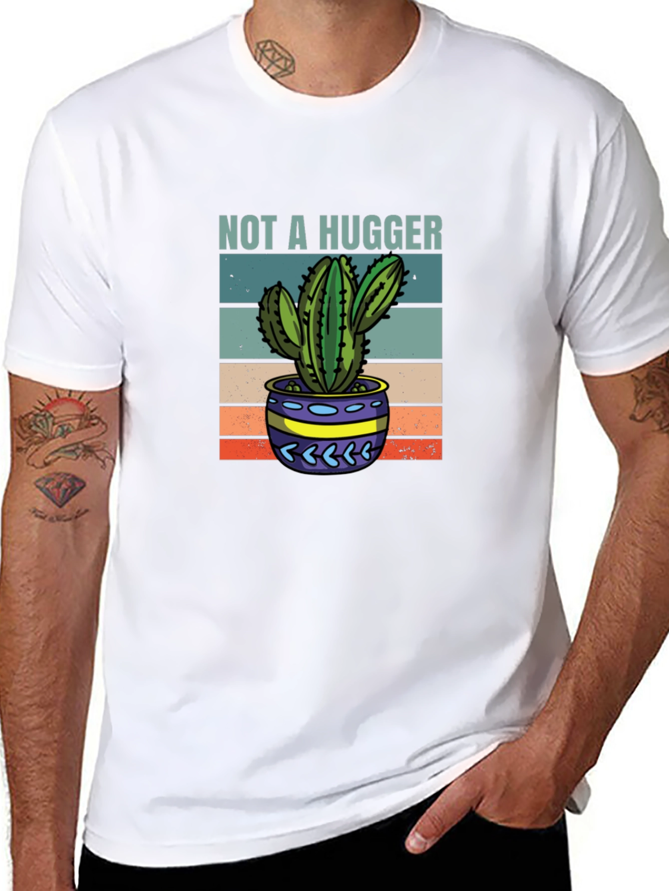 Not A Hugger Cactus Graphic Tee
