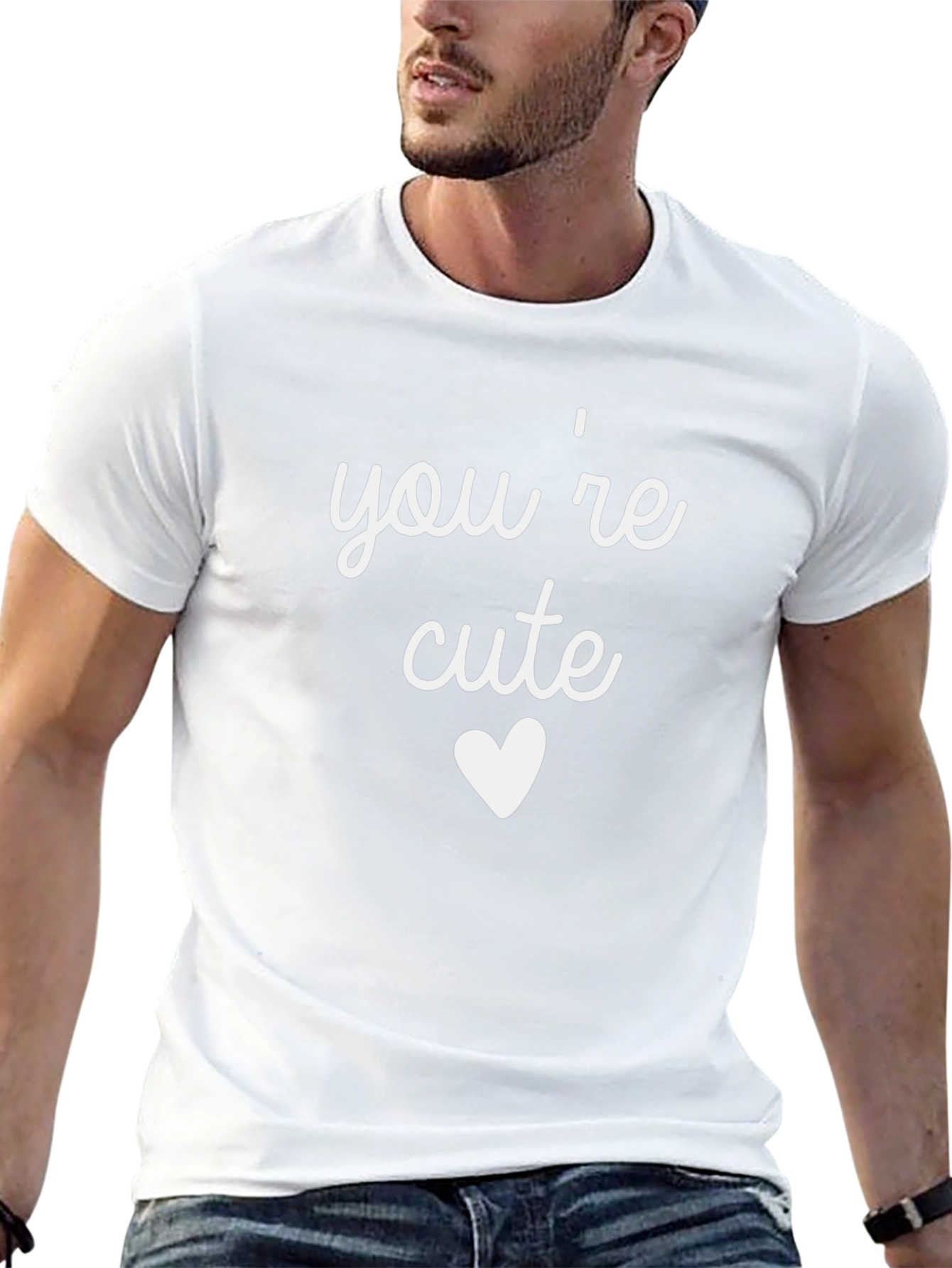 Youre Cute Graphic Tee - Heart Design