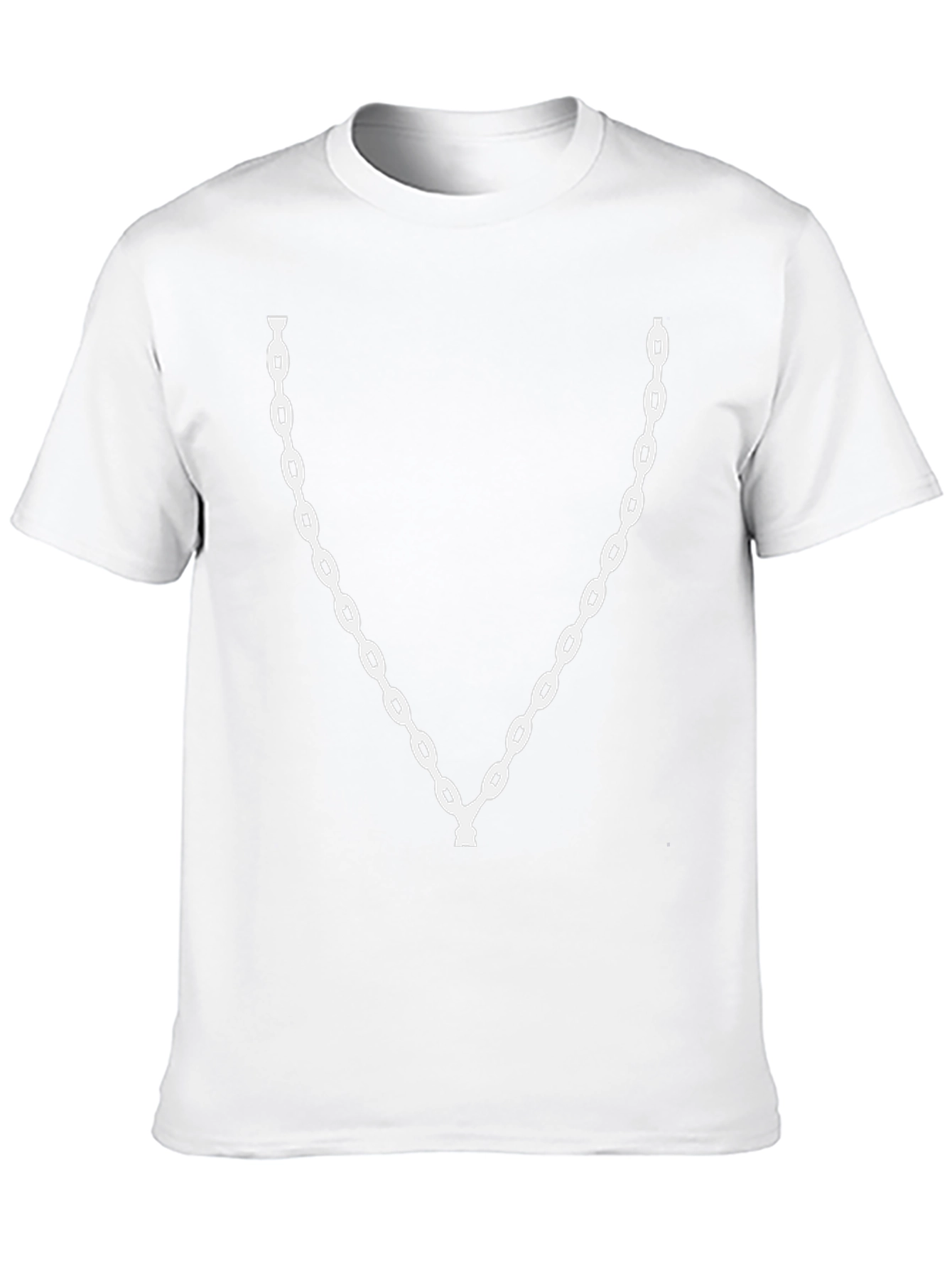 Chain Graphic Tee - Black Cotton Blend T-Shirt