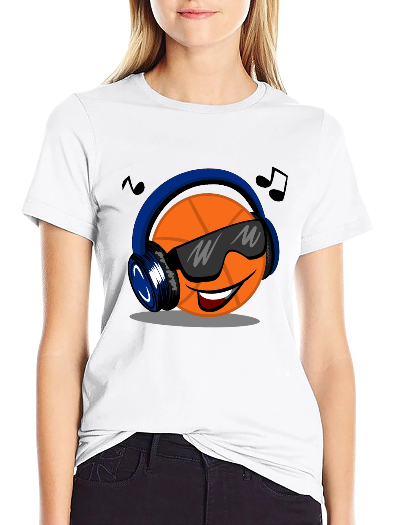 Cool Basketball Headphones Graphic T-Shirt