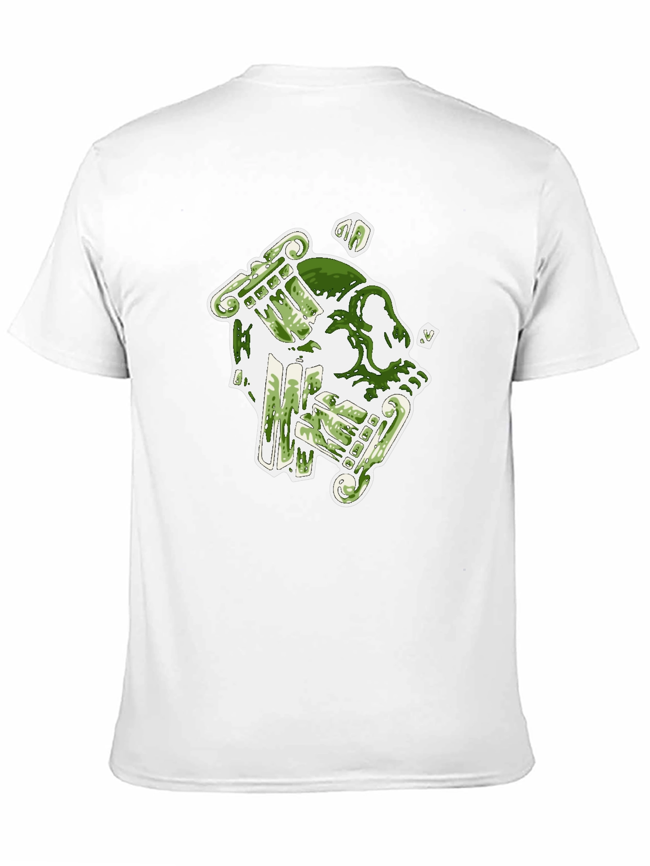 Abstract Graphic Print T-Shirt - Modern Art Style