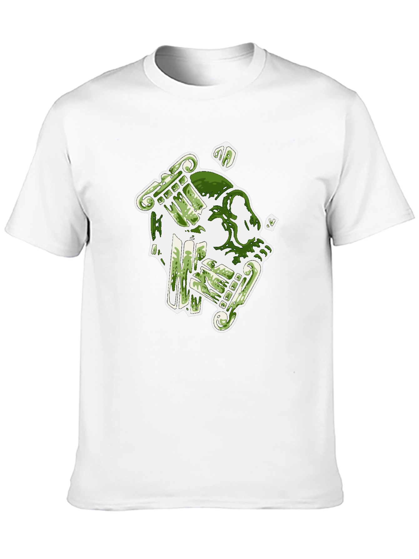 Abstract Graphic Print T-Shirt - Modern Art Style