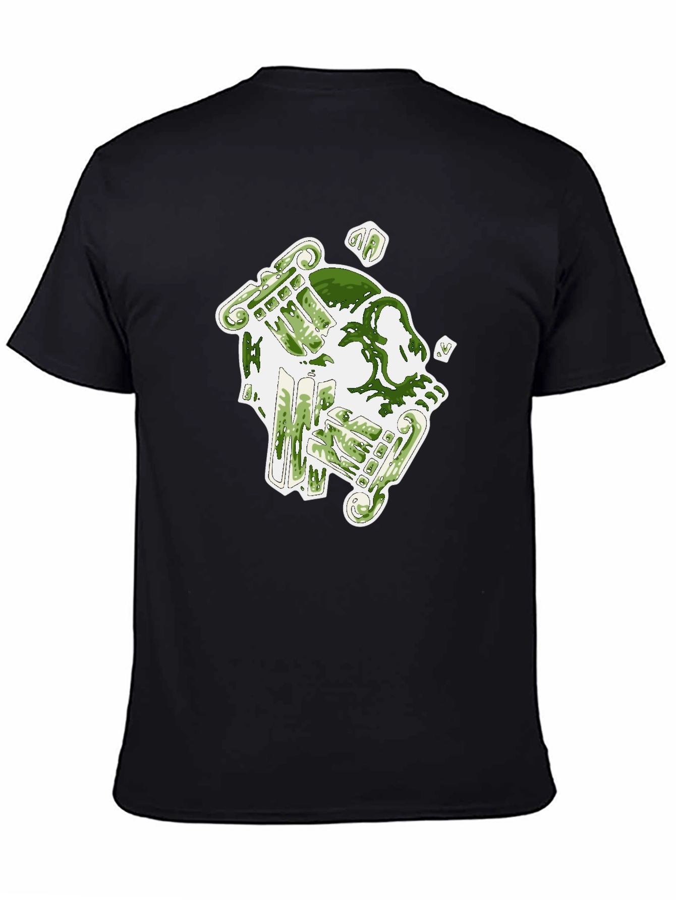 Abstract Graphic Print T-Shirt - Modern Art Style
