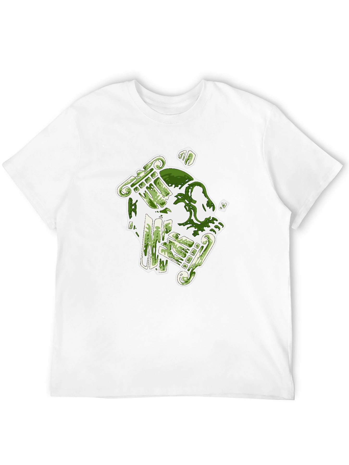 Abstract Graphic Print T-Shirt - Modern Art Style