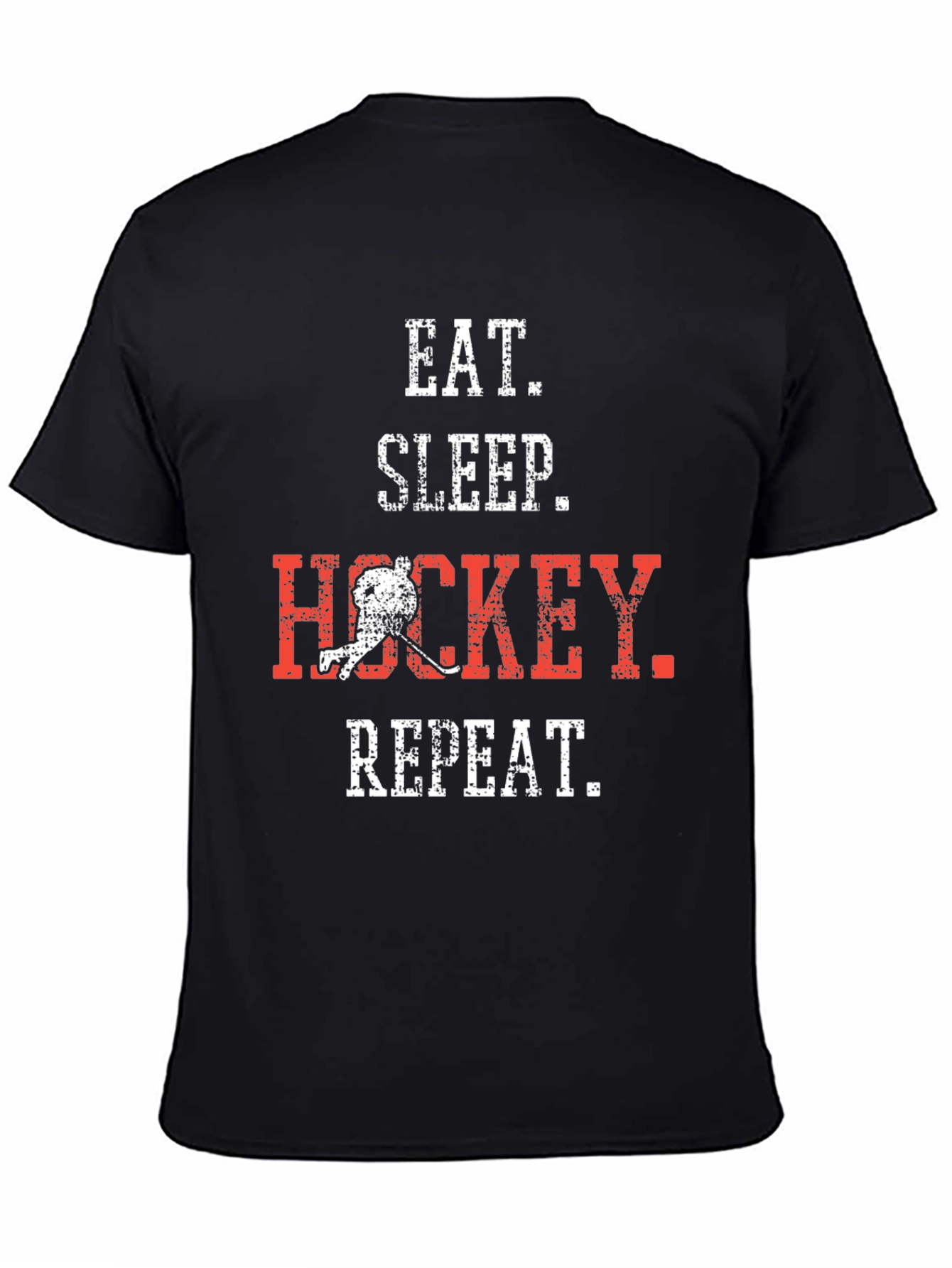 Eat Sleep Hockey Repeat Graphic Tee