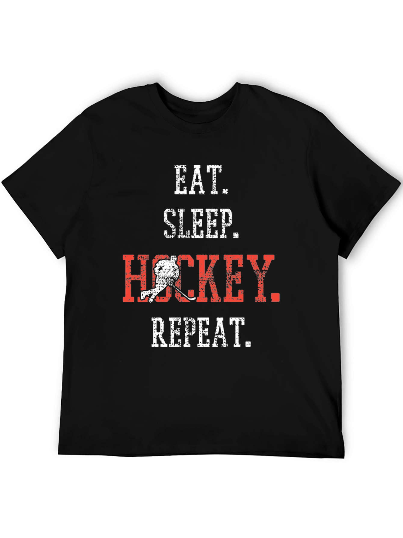 Eat Sleep Hockey Repeat Graphic Tee