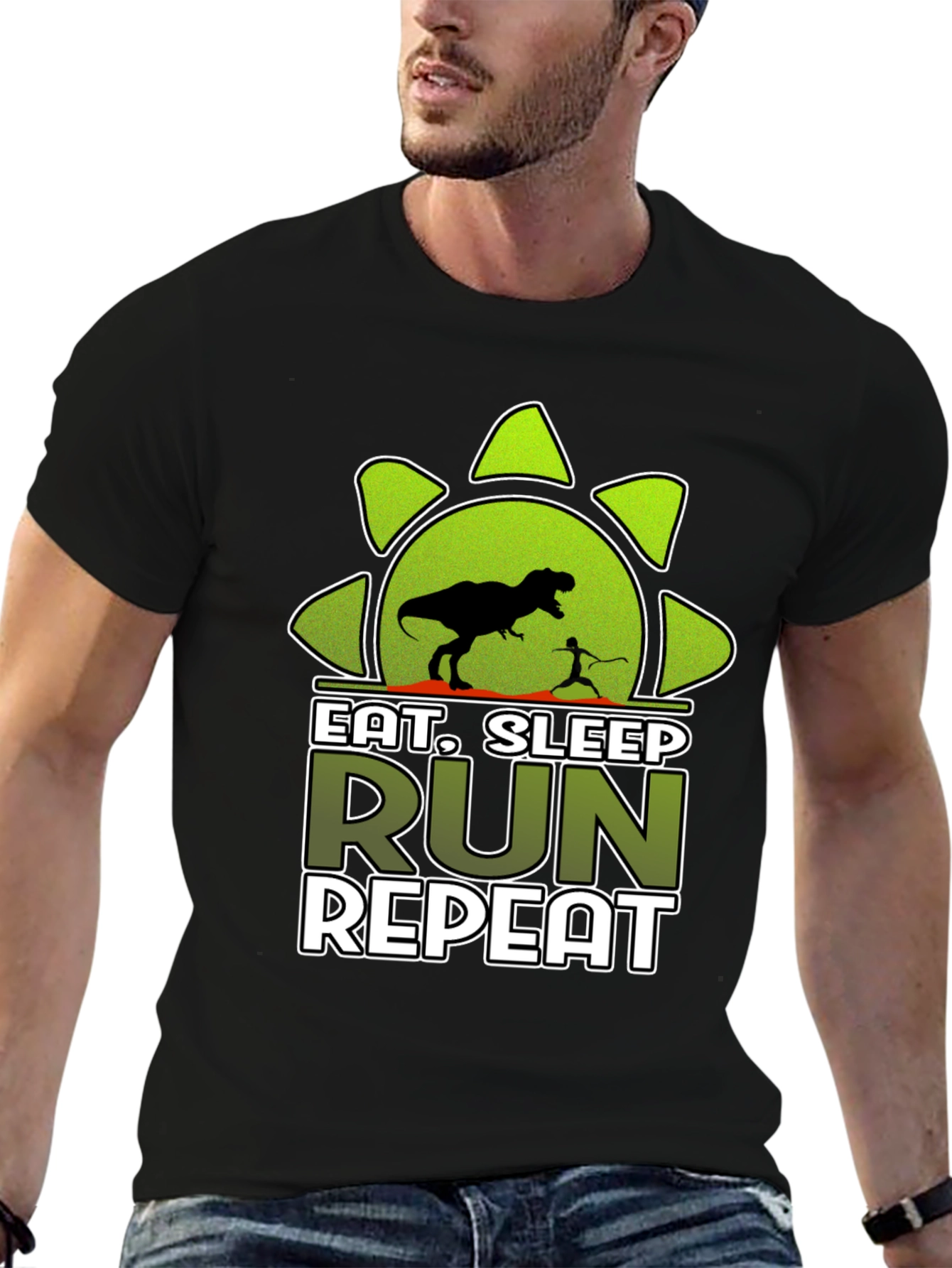Eat Sleep Run Repeat Dinosaur T-Shirt