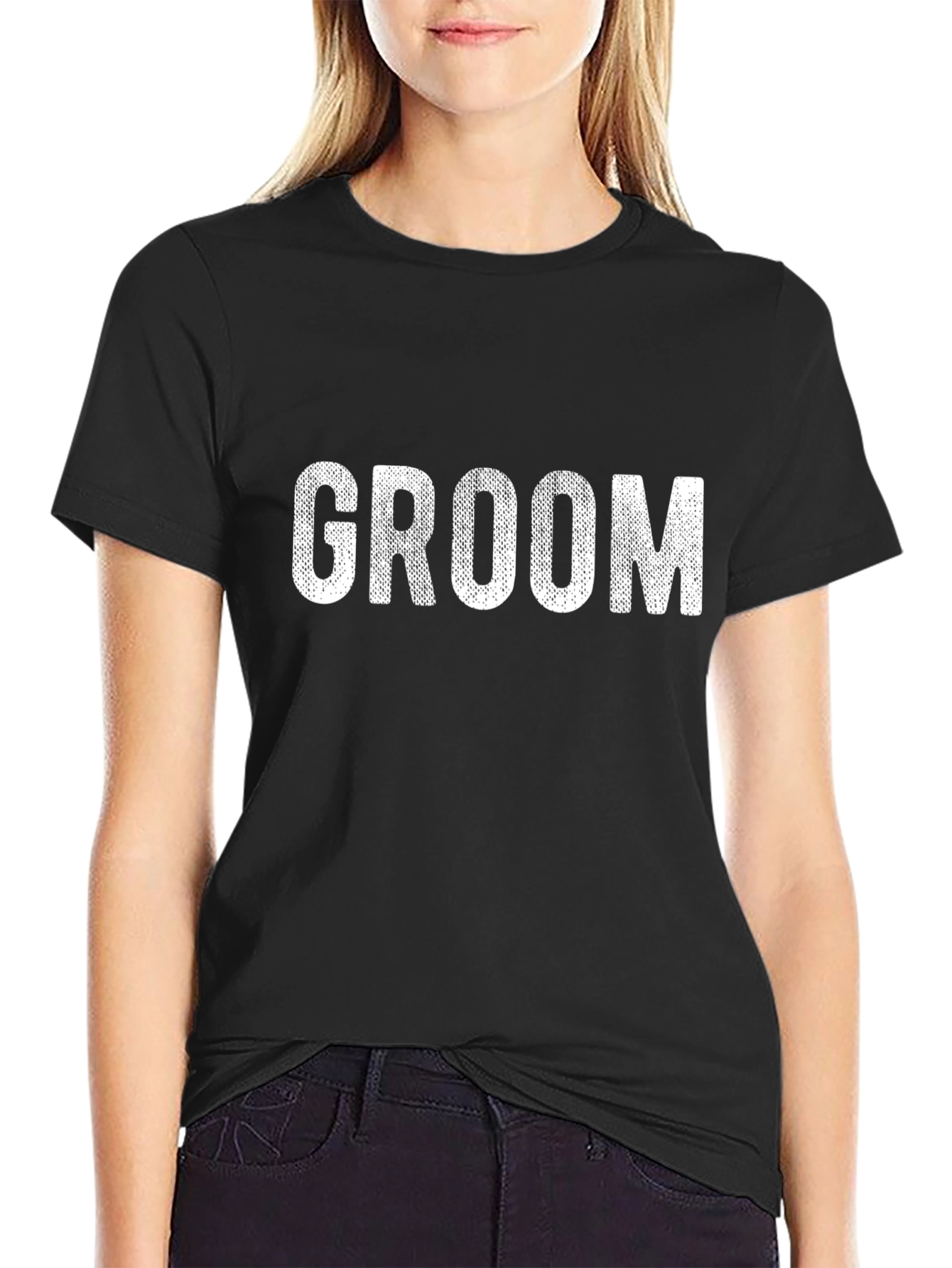 Groom Graphic Print Black T-Shirt