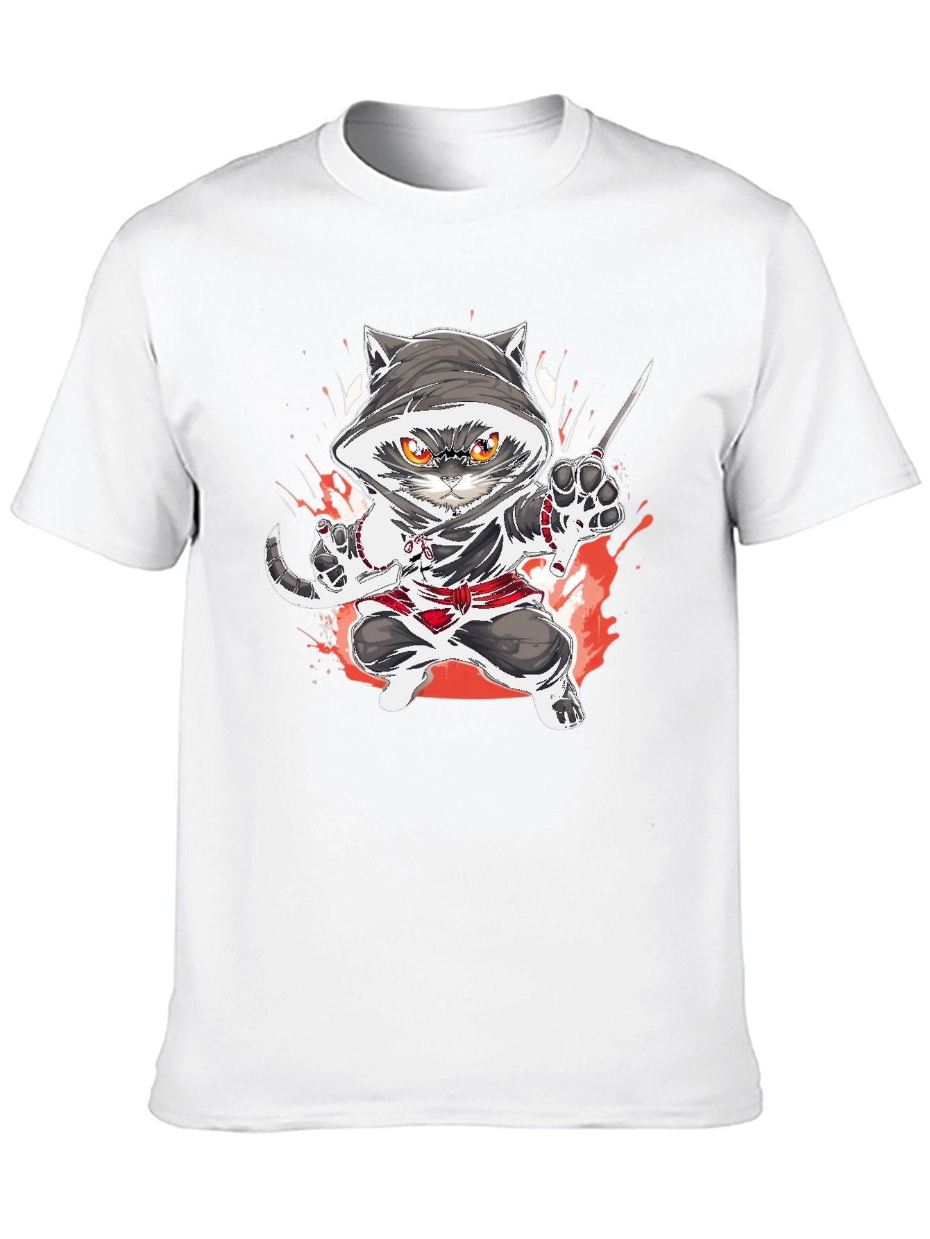 Ninja Cat Graphic T-Shirt
