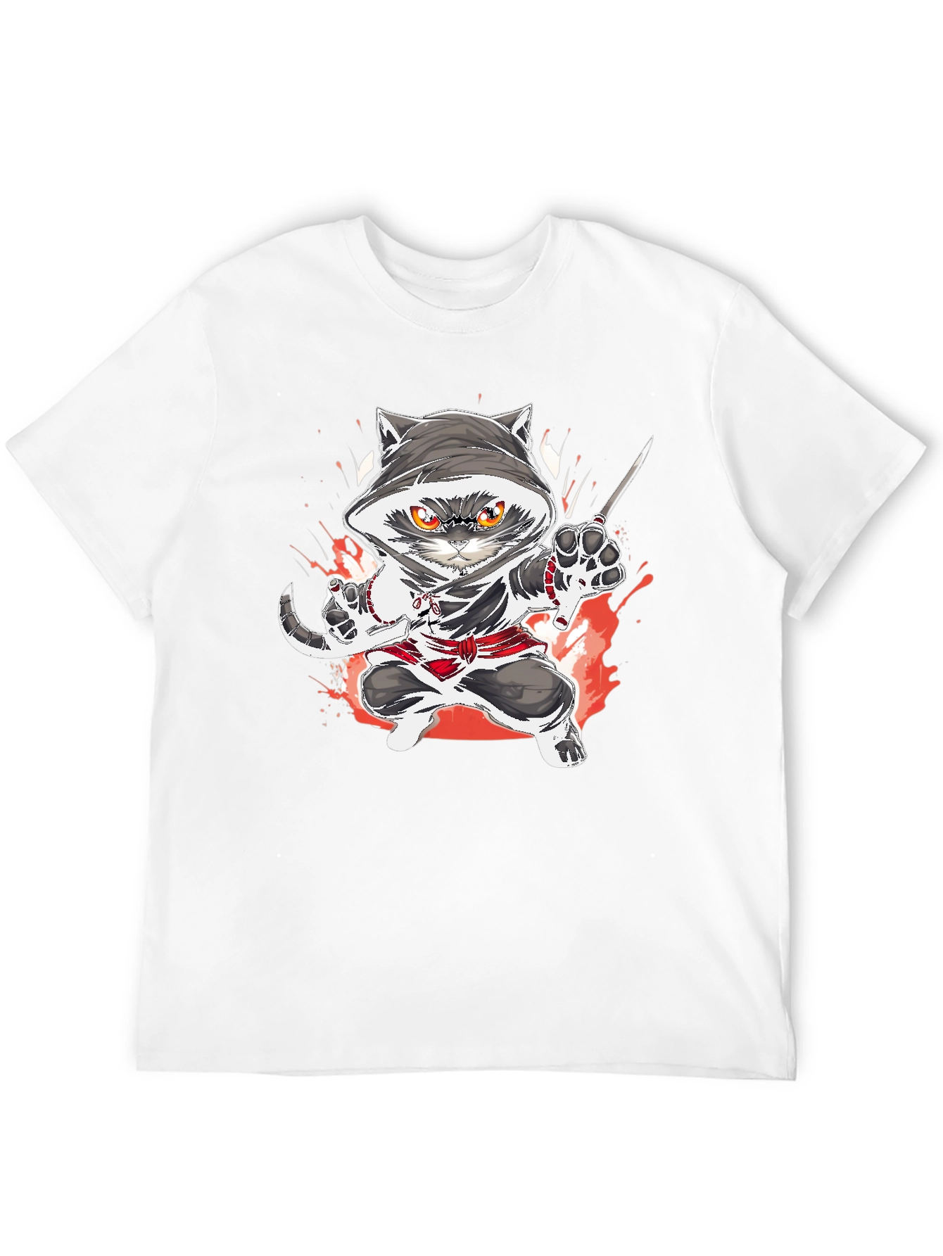 Ninja Cat Graphic T-Shirt