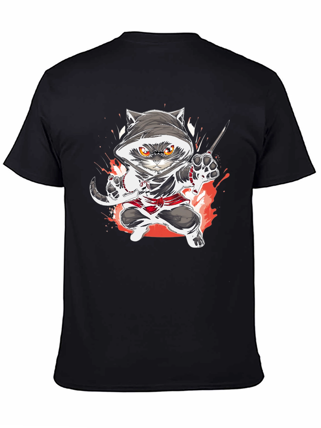 Ninja Cat Graphic T-Shirt
