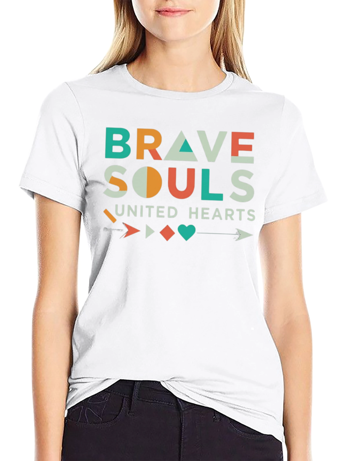 Brave Souls United Hearts Graphic T-Shirt