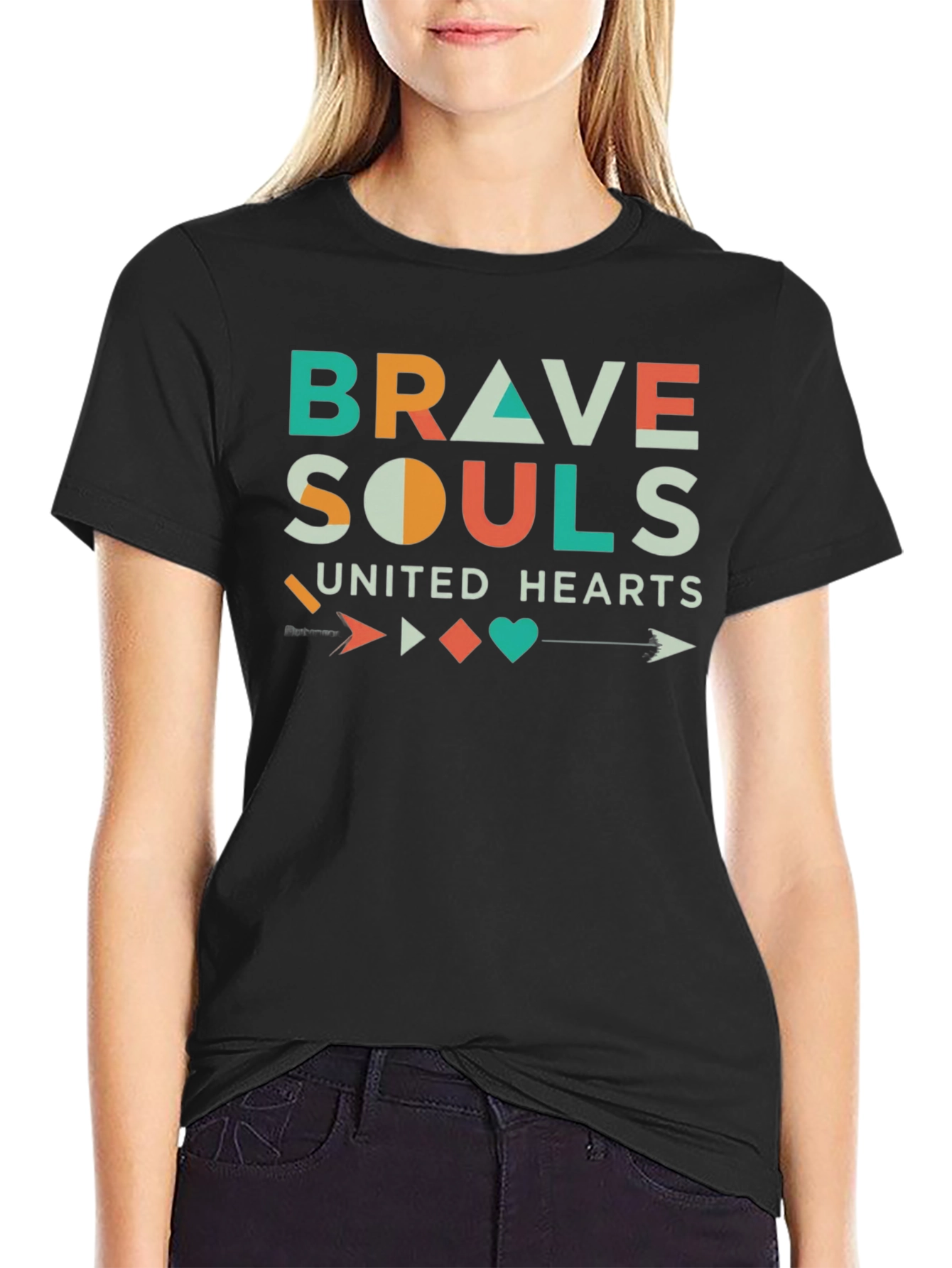 Brave Souls United Hearts Graphic T-Shirt