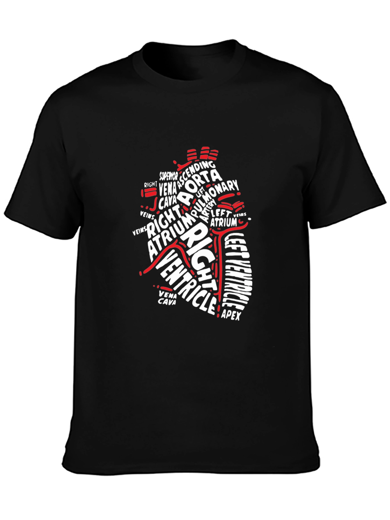 Anatomical Heart T-Shirt - Medical Typography Design