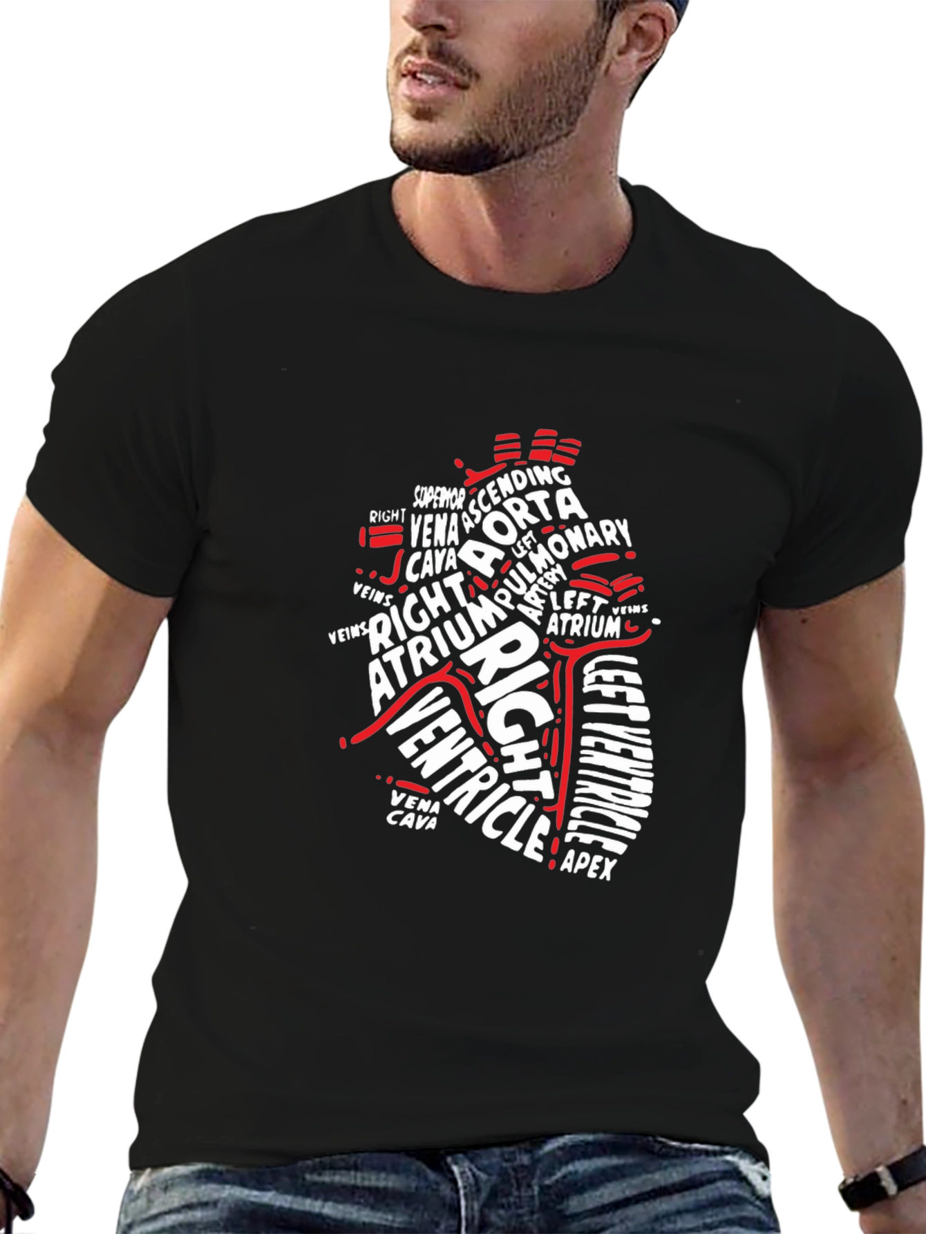 Anatomical Heart T-Shirt - Medical Typography Design