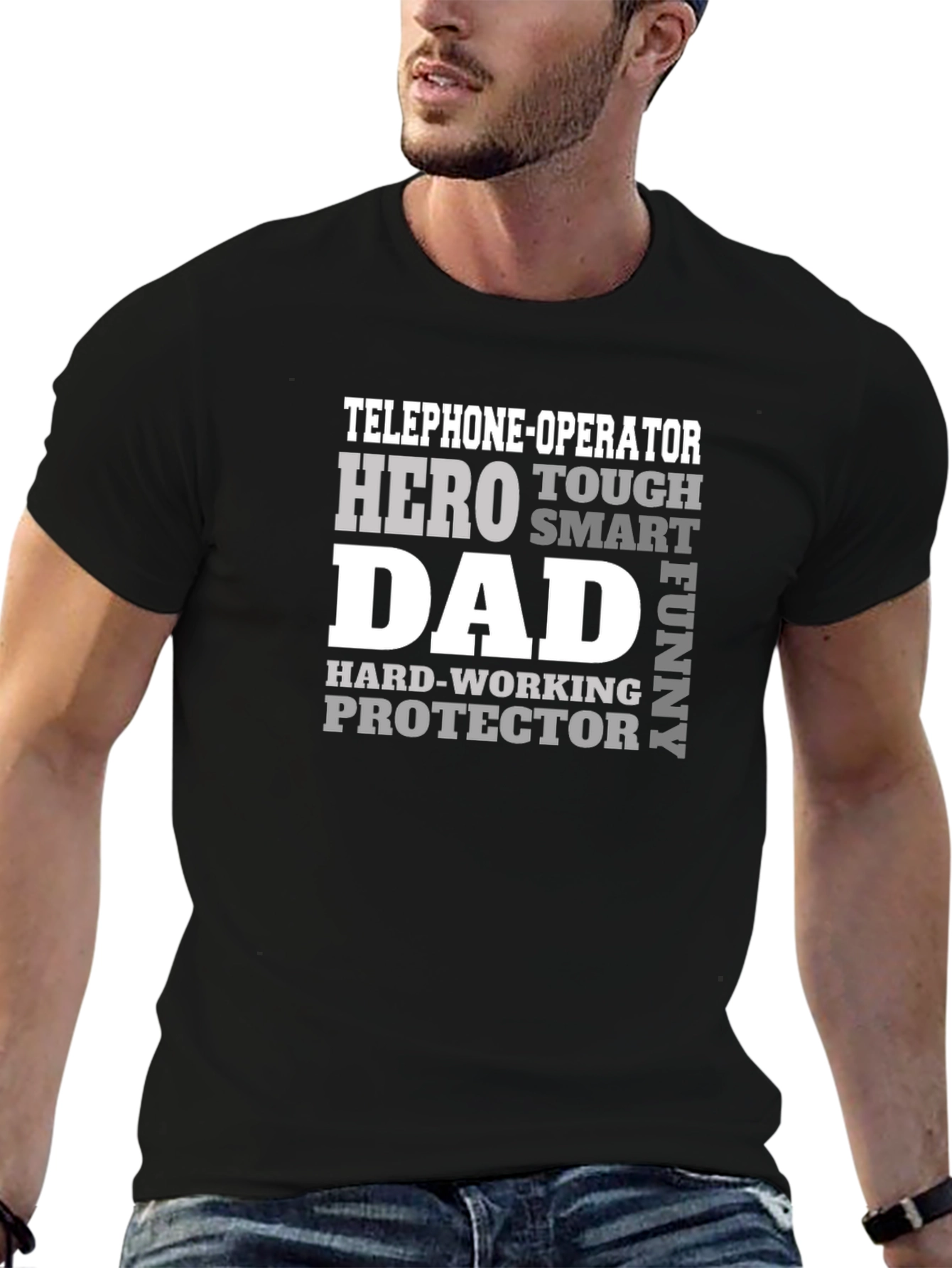 Telephone Operator Dad Hero Graphic T-Shirt