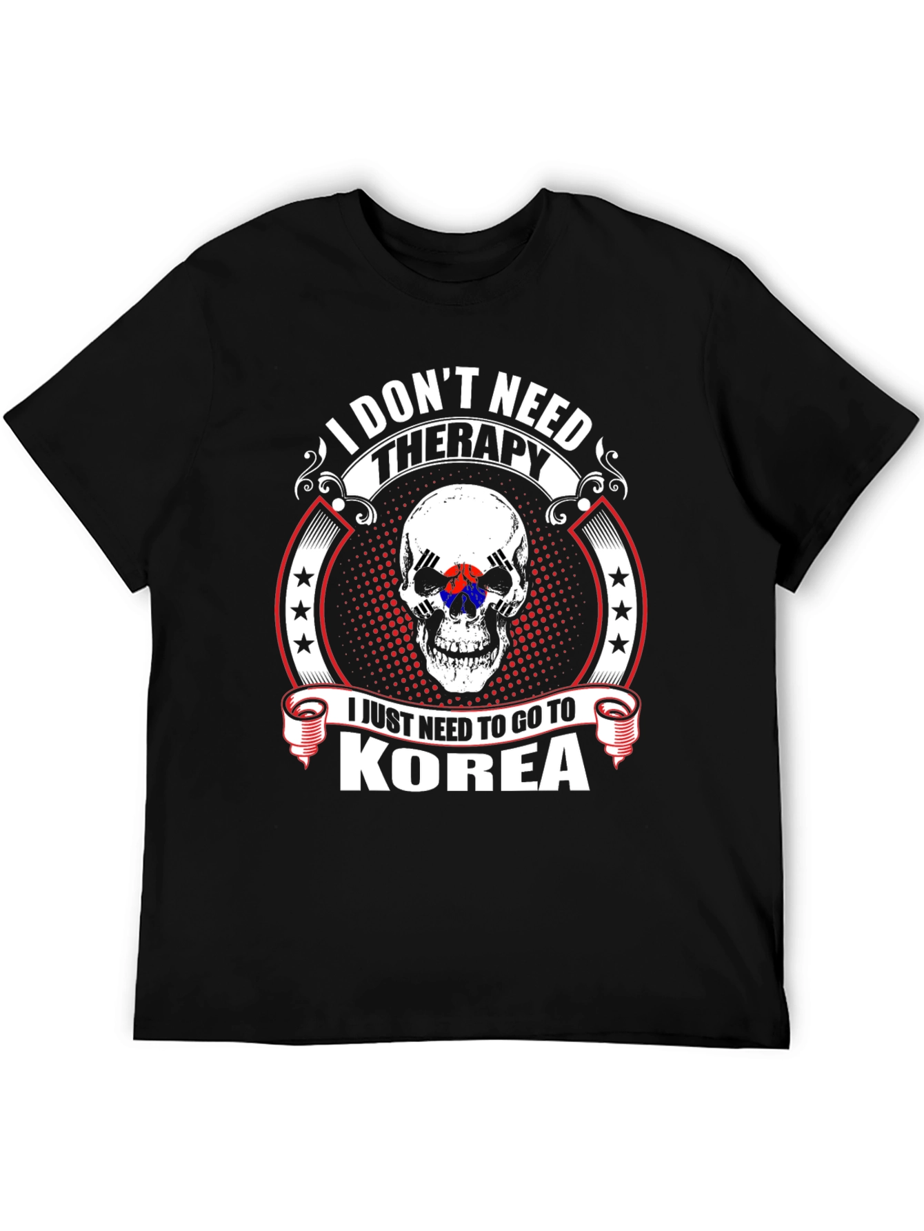Korea Therapy Skull Graphic T-Shirt