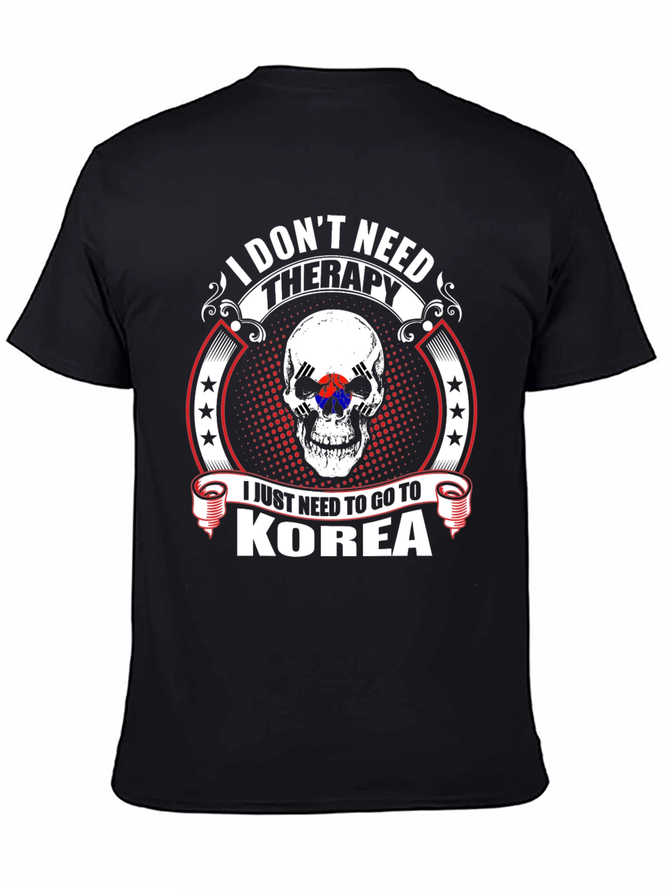 Korea Therapy Skull Graphic T-Shirt
