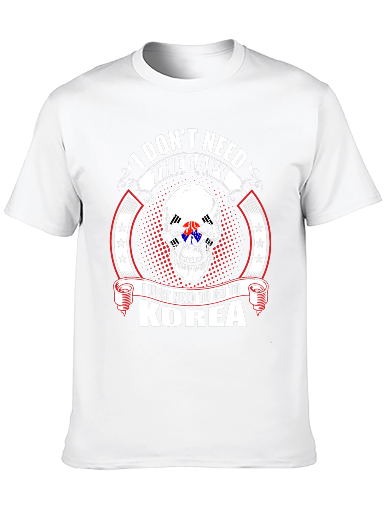Korea Therapy Skull Graphic T-Shirt