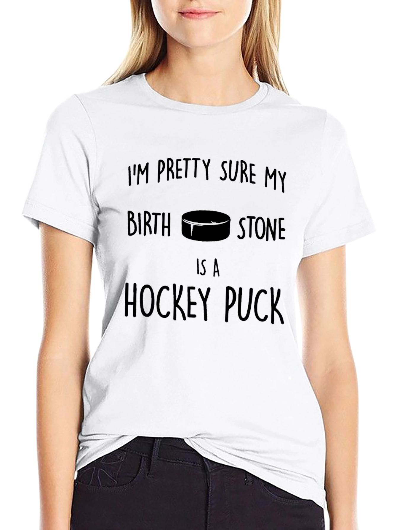 Hockey Puck Birthstone Graphic Tee
