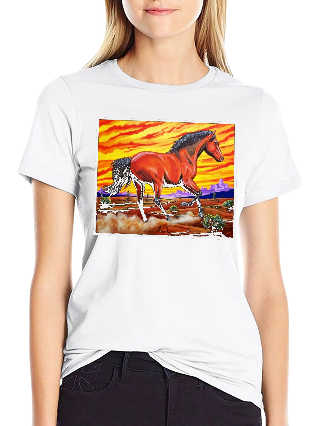 Horse Desert Sunset T-Shirt